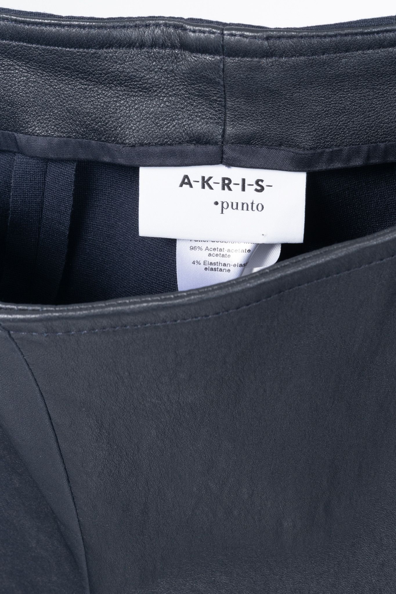 Akris Akris Punto Navy Leather & Ponte Combo Leggings Size 27" / US 4 / IT 40 - 4 Thumbnail