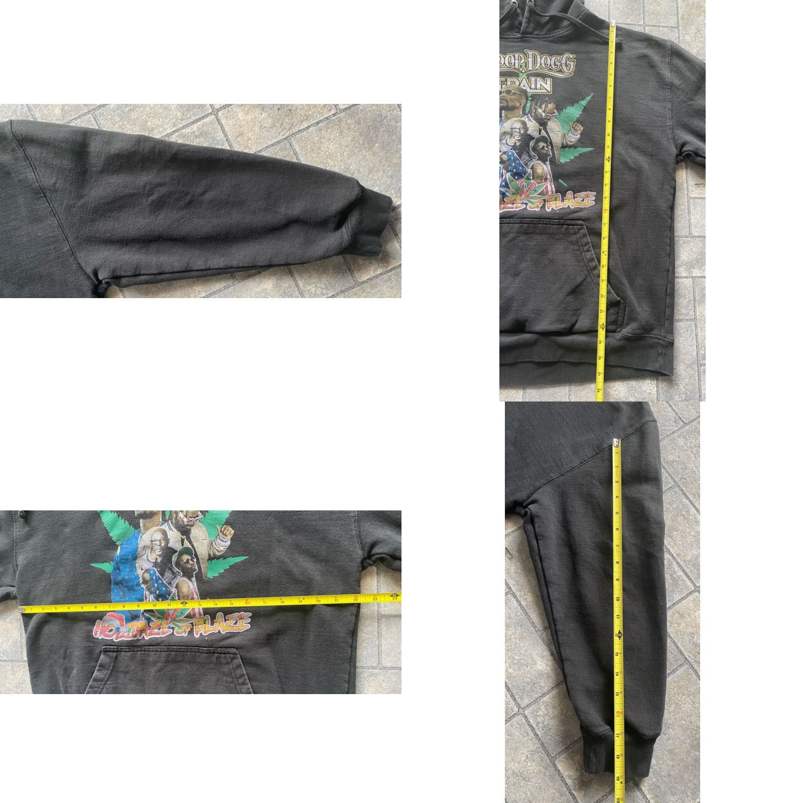 Doublet VINTAGE Snoop Dogg T-Pain MENS XL Black Double Sided Holidaze Of Blaze Tour Hoodie Warren G Yin Yang Twins Rap Music Size US XL / EU 56 / 4 - 8 Thumbnail