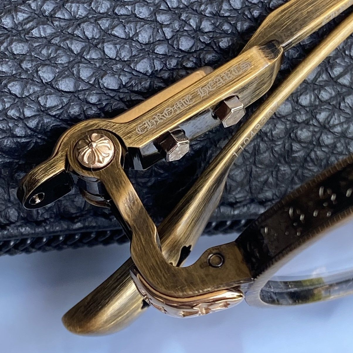 Chrome Hearts Chrome Hearts Honey Dipped Gold Bronze Glasses Size ONE SIZE - 8 Thumbnail