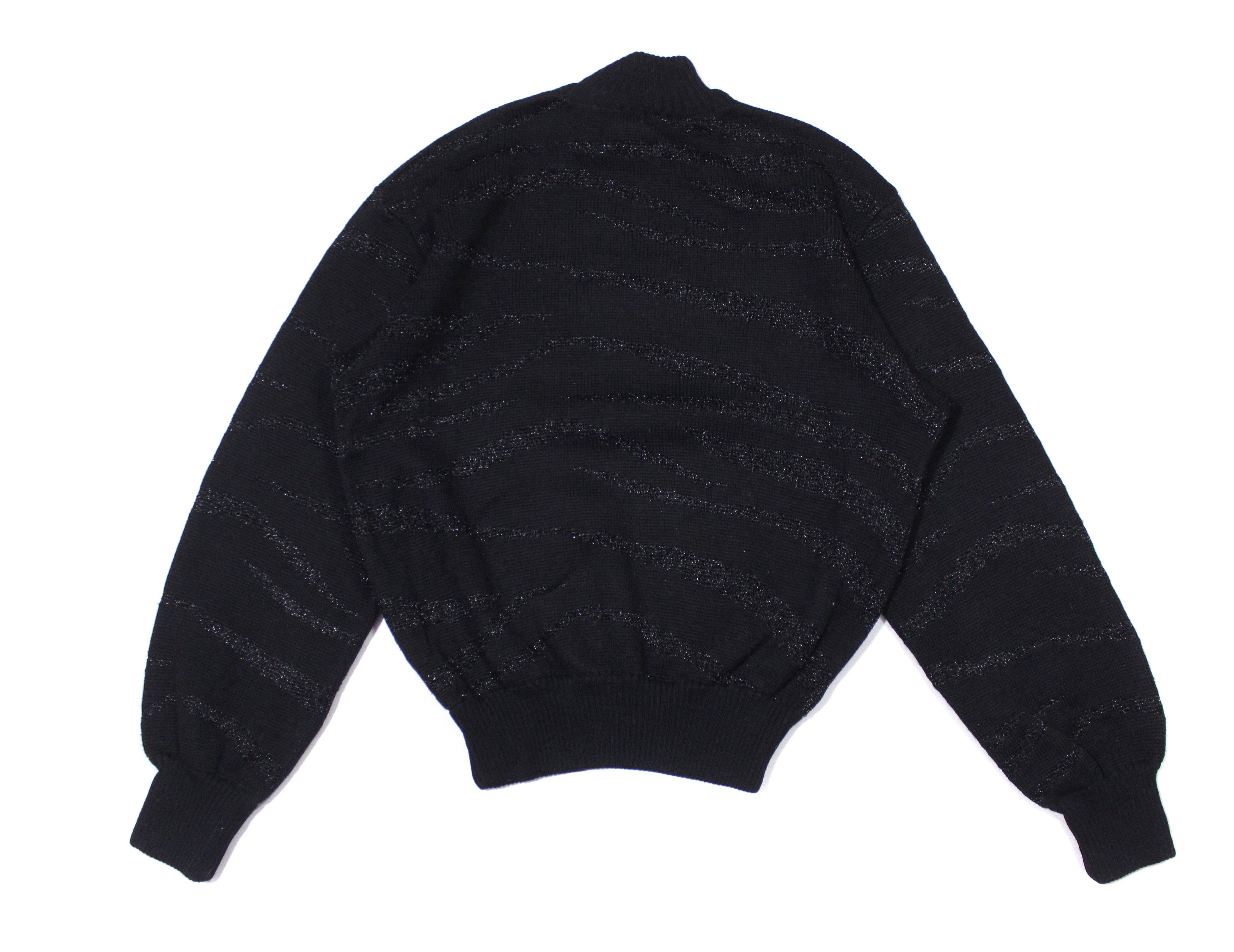 Saint Laurent Paris 80S Rive Gauche "Waves" Stretch Knit Vintage Size M / US 6-8 / IT 42-44 - 3 Thumbnail