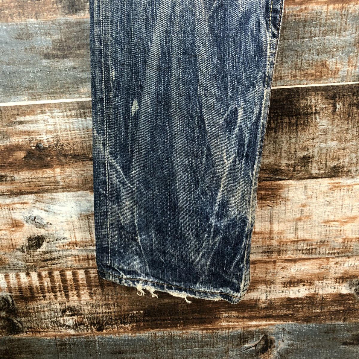 Levi's Levis 502 Blue faded ripped vintage jeans Denim Pants #A2608 Size US 33 - 11 Thumbnail