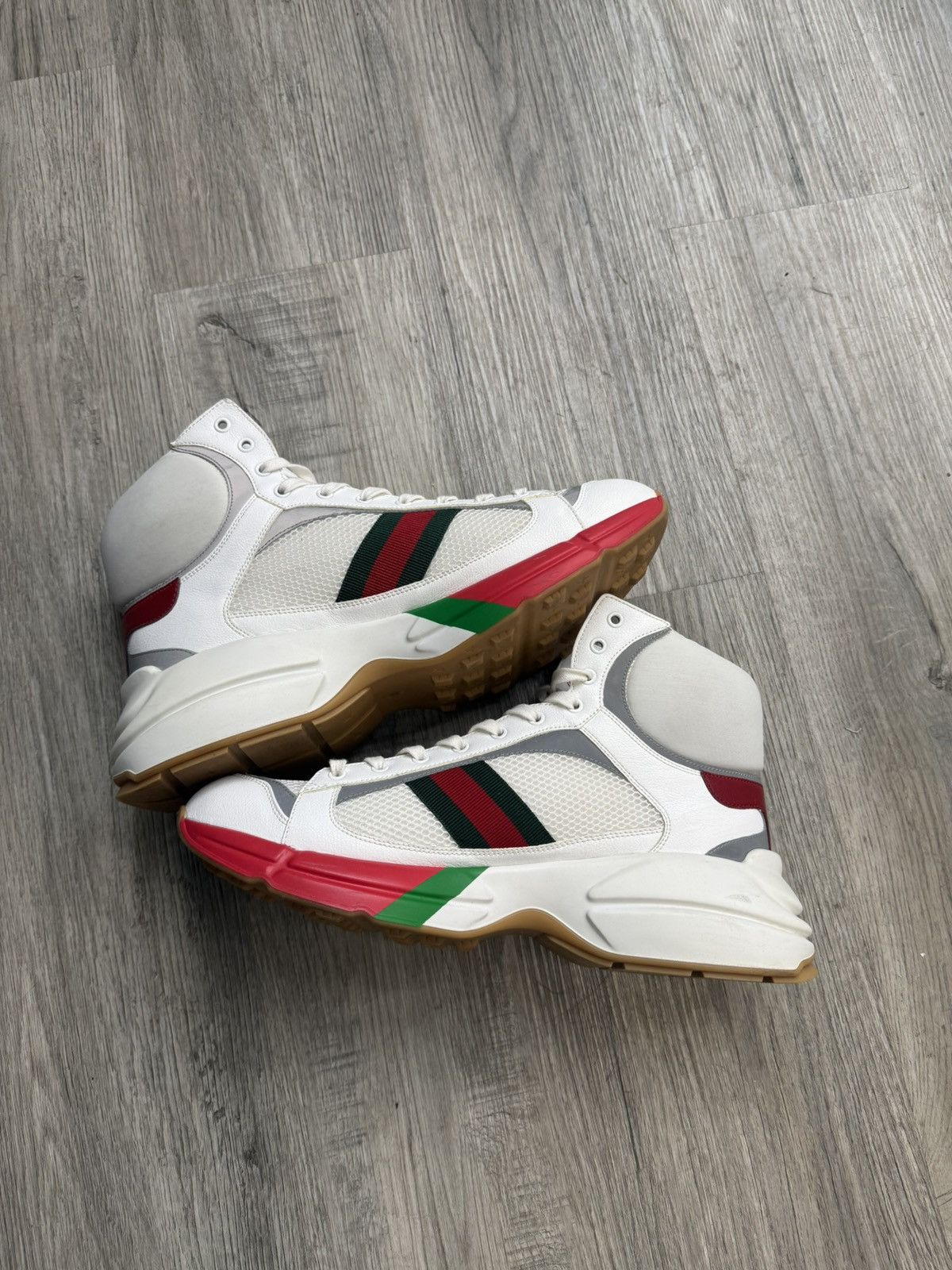 Gucci Gucci Rhyton High Top - Signature White Size US 14 / EU 47 - 2 Thumbnail