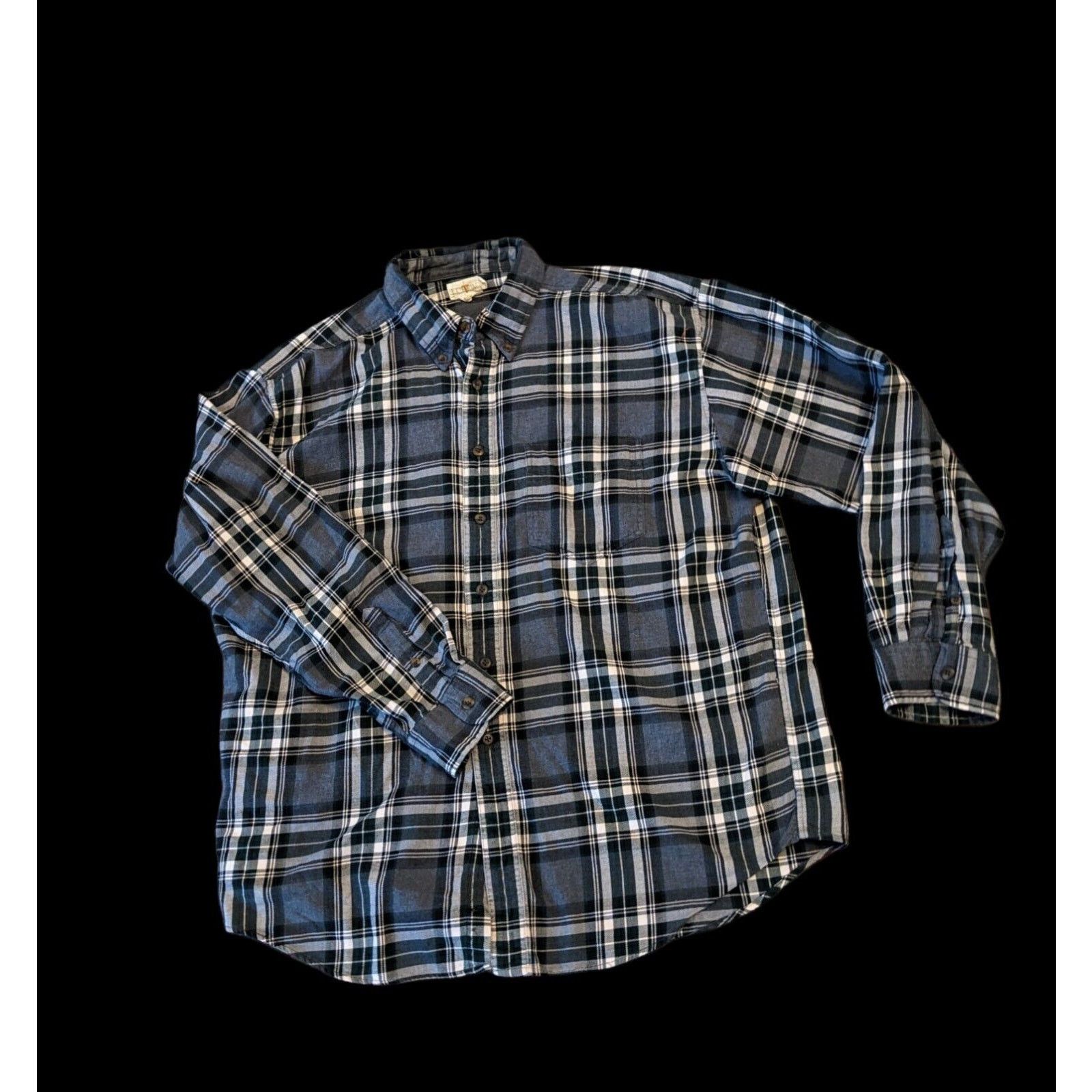 J.Crew J Crew Plaid Flannel Xl Men's Shirt Grey, Black, White. Size US XL / EU 56 / 4 - 1 Thumbnail