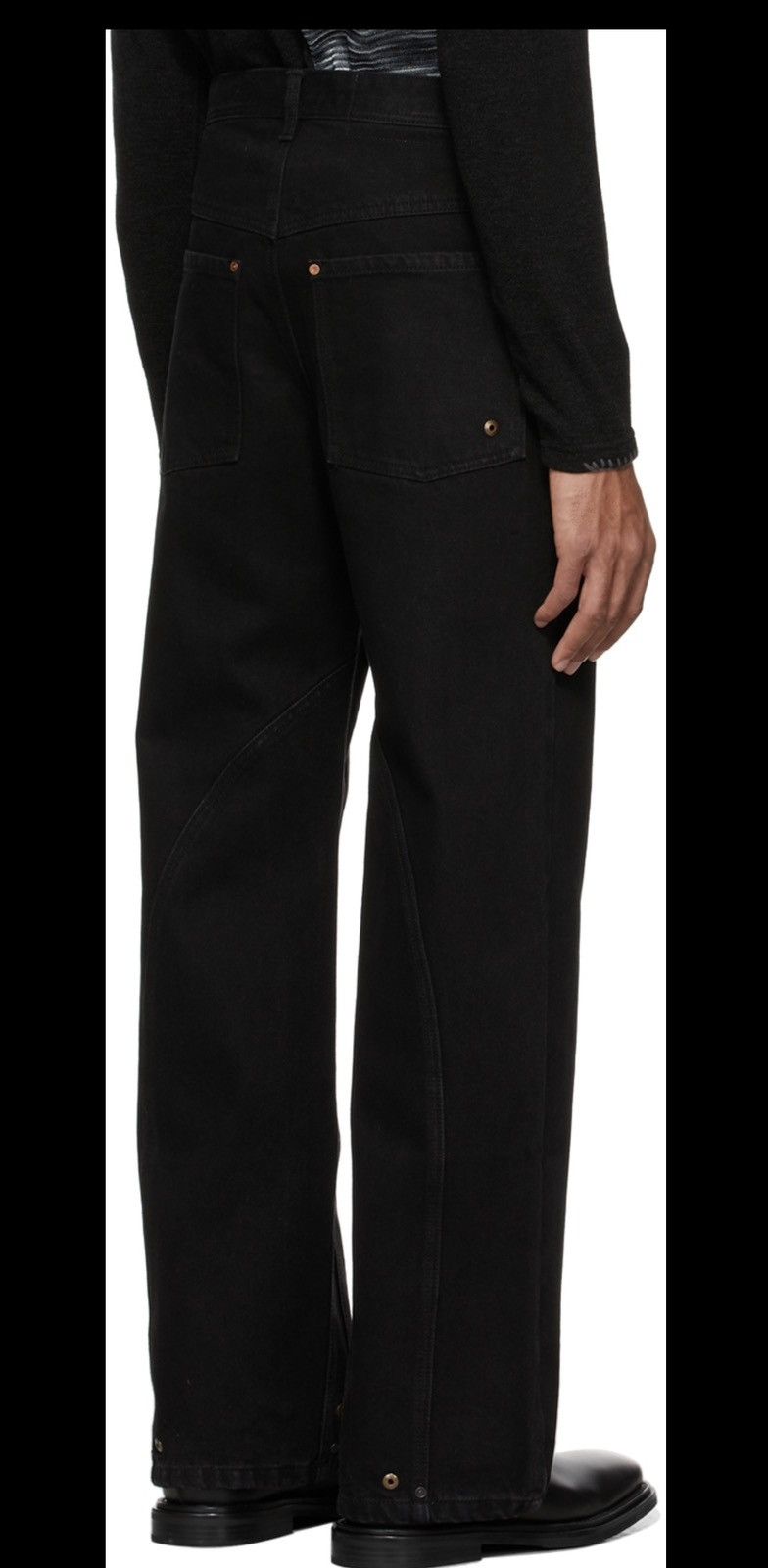 Andersson Bell Black Lucas Contrast Panel Jeans | Grailed