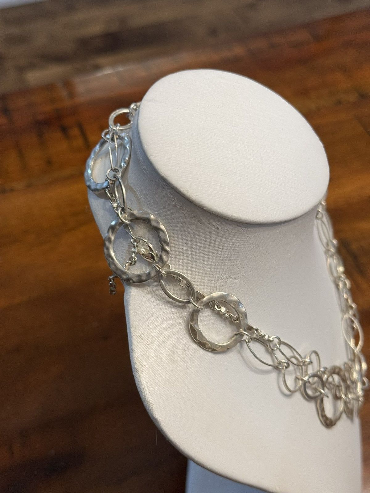 Jewelry Vintage Handmade Hammered Hoop Long Necklace Size ONE SIZE - 6 Thumbnail