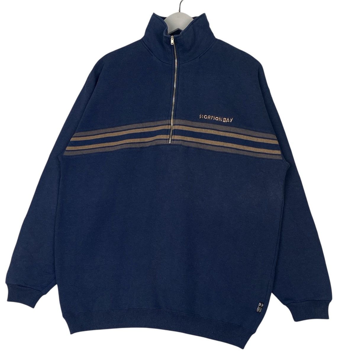 Designer × Vintage Vintage Scorpion Bay Quater Zip Small Logo Navy Blue Size US L / EU 52-54 / 3 - 2 Thumbnail