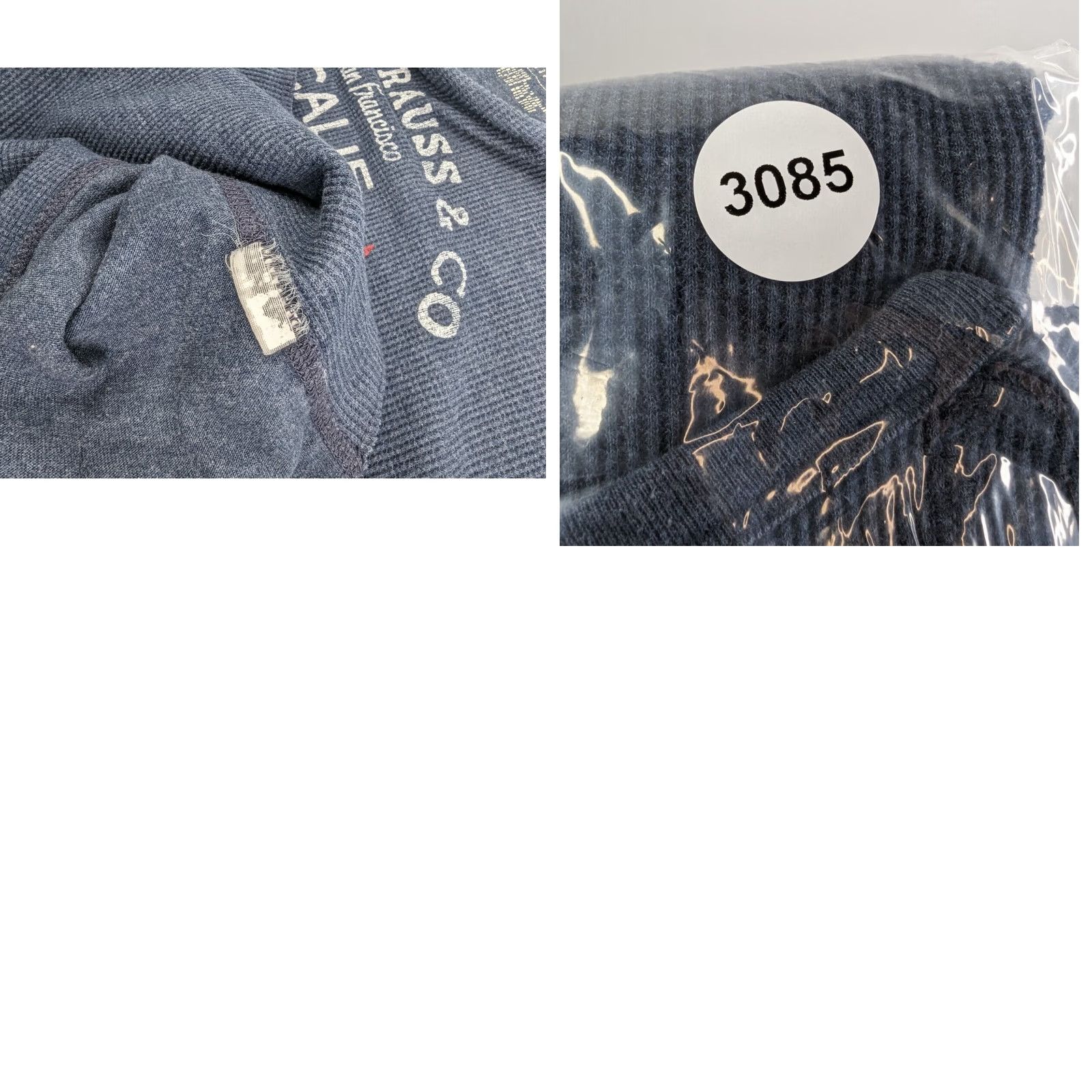 Levi's Levi's Shirt Men 2XL Blue Long Sleeve Waffle Knit Thermal Bull Skull Logo Size US XXL / EU 58 / 5 - 8 Thumbnail