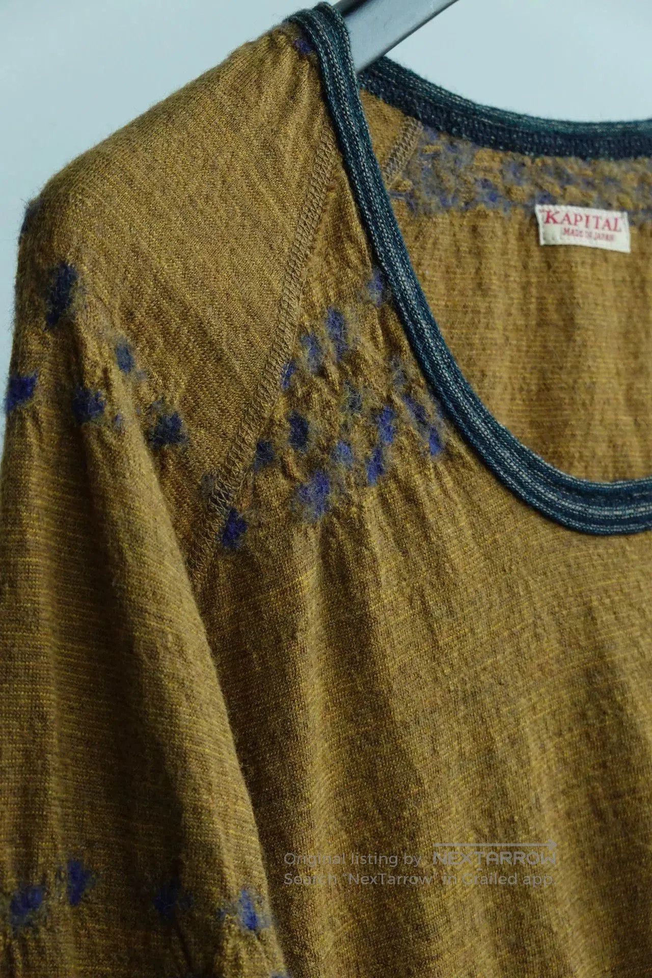 Kapital Kapital Wool Long T-Shirt with Indigo Dye. Size US M / EU 48-50 / 2 - 8 Thumbnail
