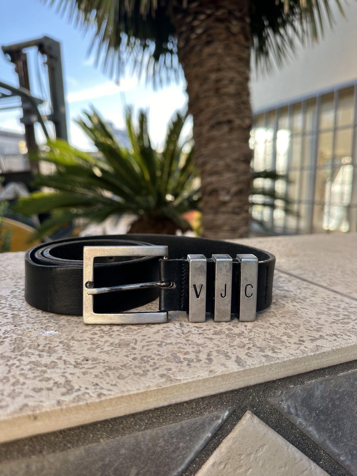 Versace Leather Belt Black VSJ