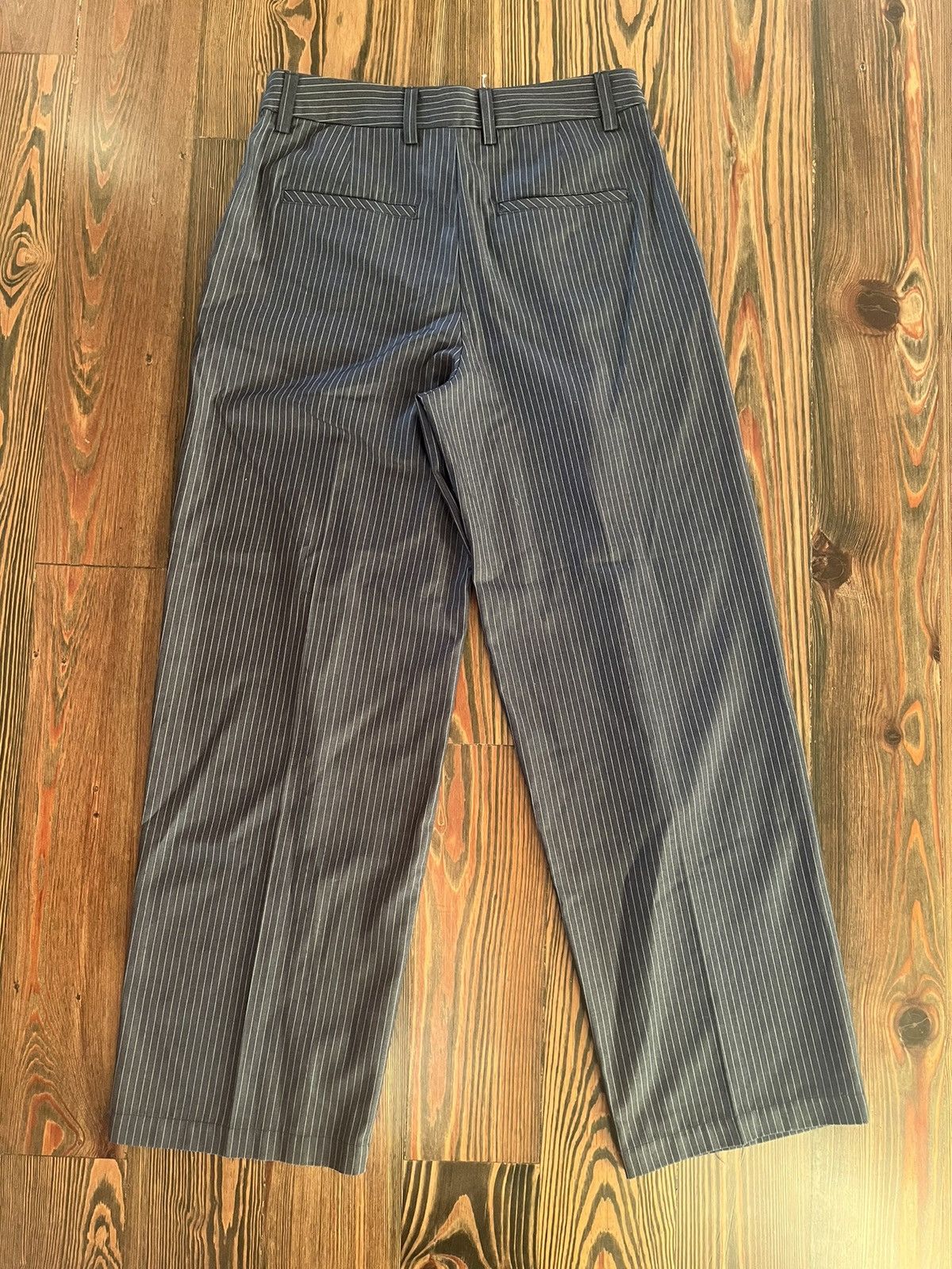 Vintage Navy Striped Trousers Size US 31 - 3 Thumbnail