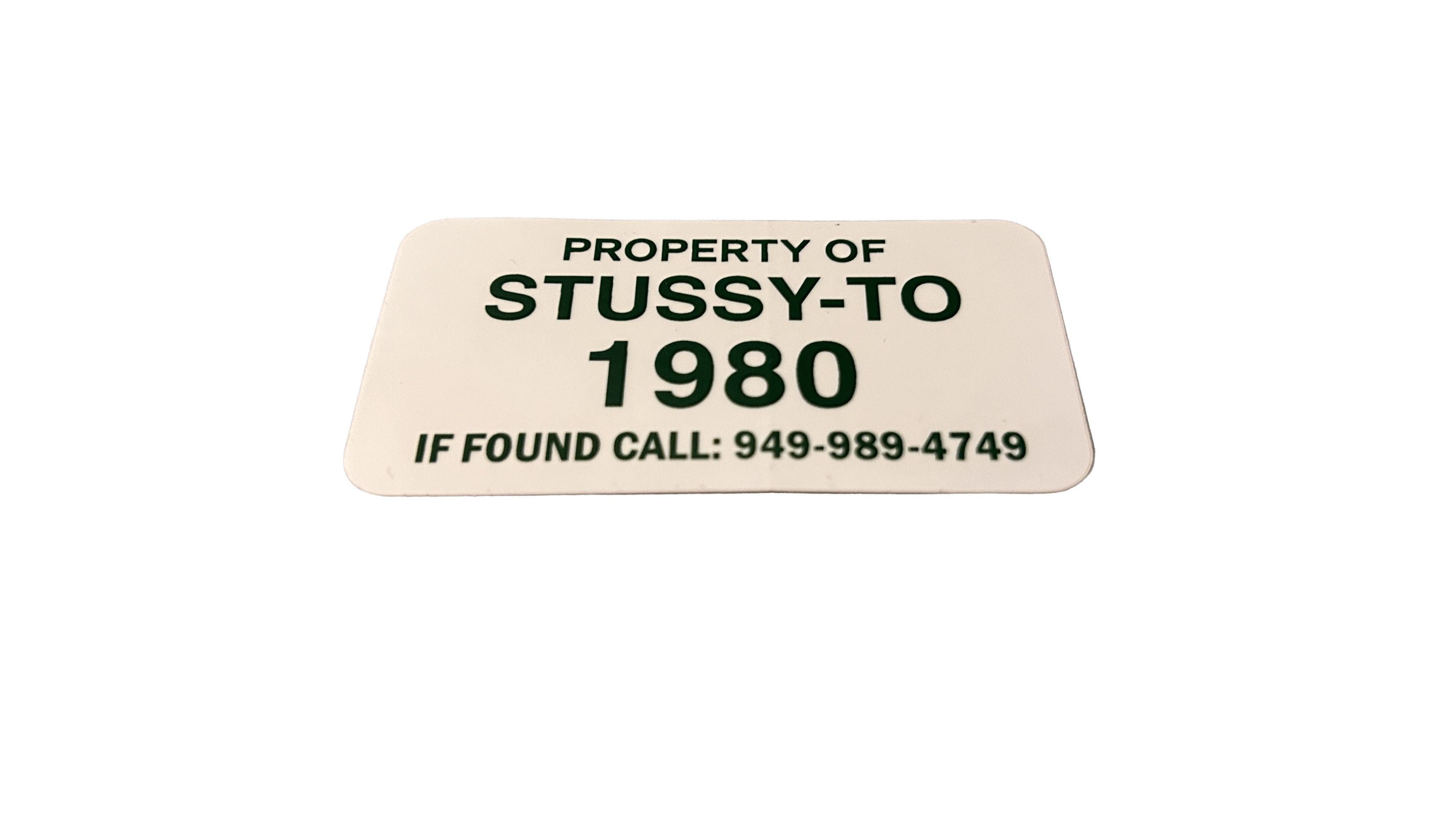Stussy stussy property of TO 1980 sticker Size ONE SIZE - 1 Thumbnail