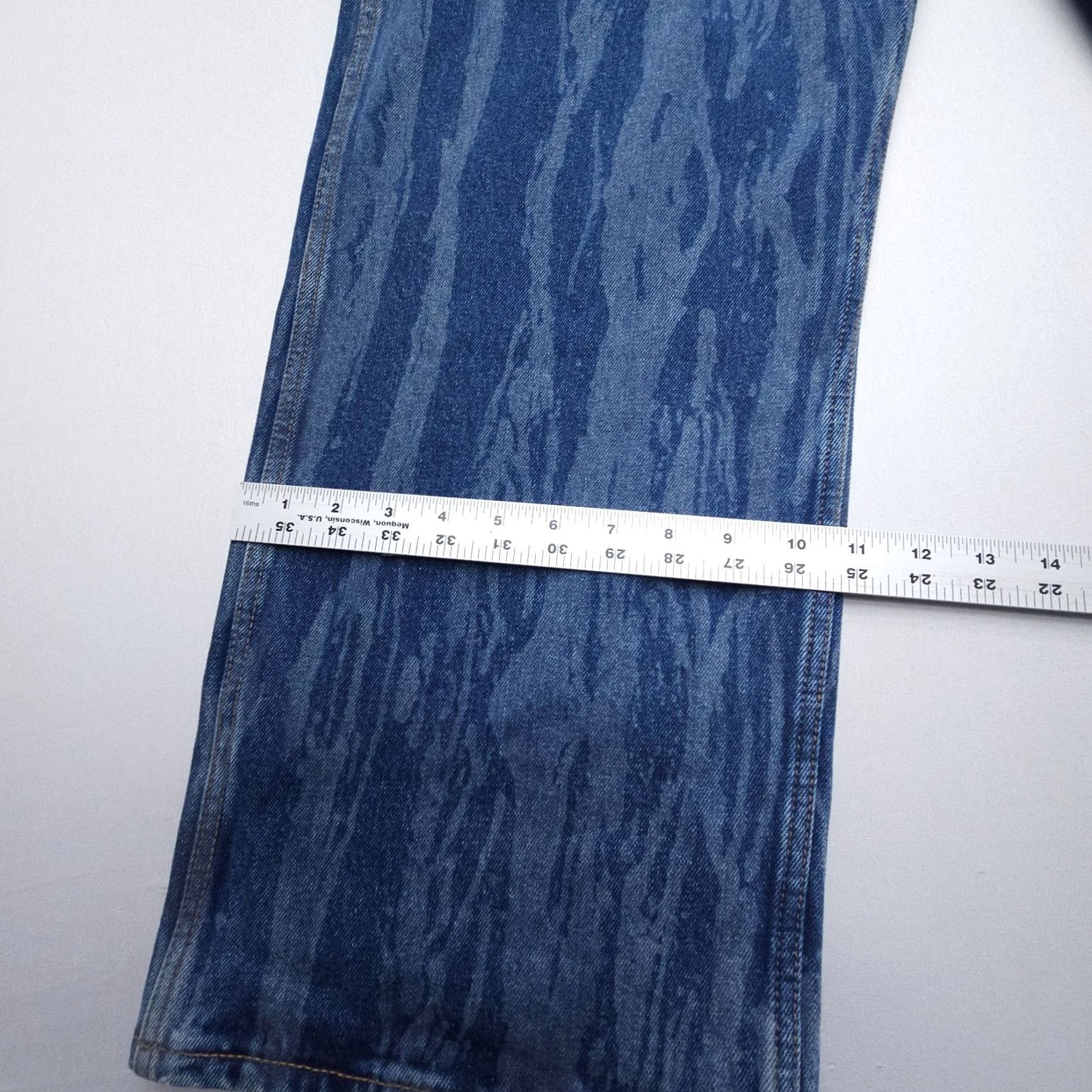 Levi's Levi's Jeans Cropped Carpenter 33x29 Denim Blue 5-Pocket Relaxed Straight Mens Wide Vintage? Size US 33 - 5 Thumbnail