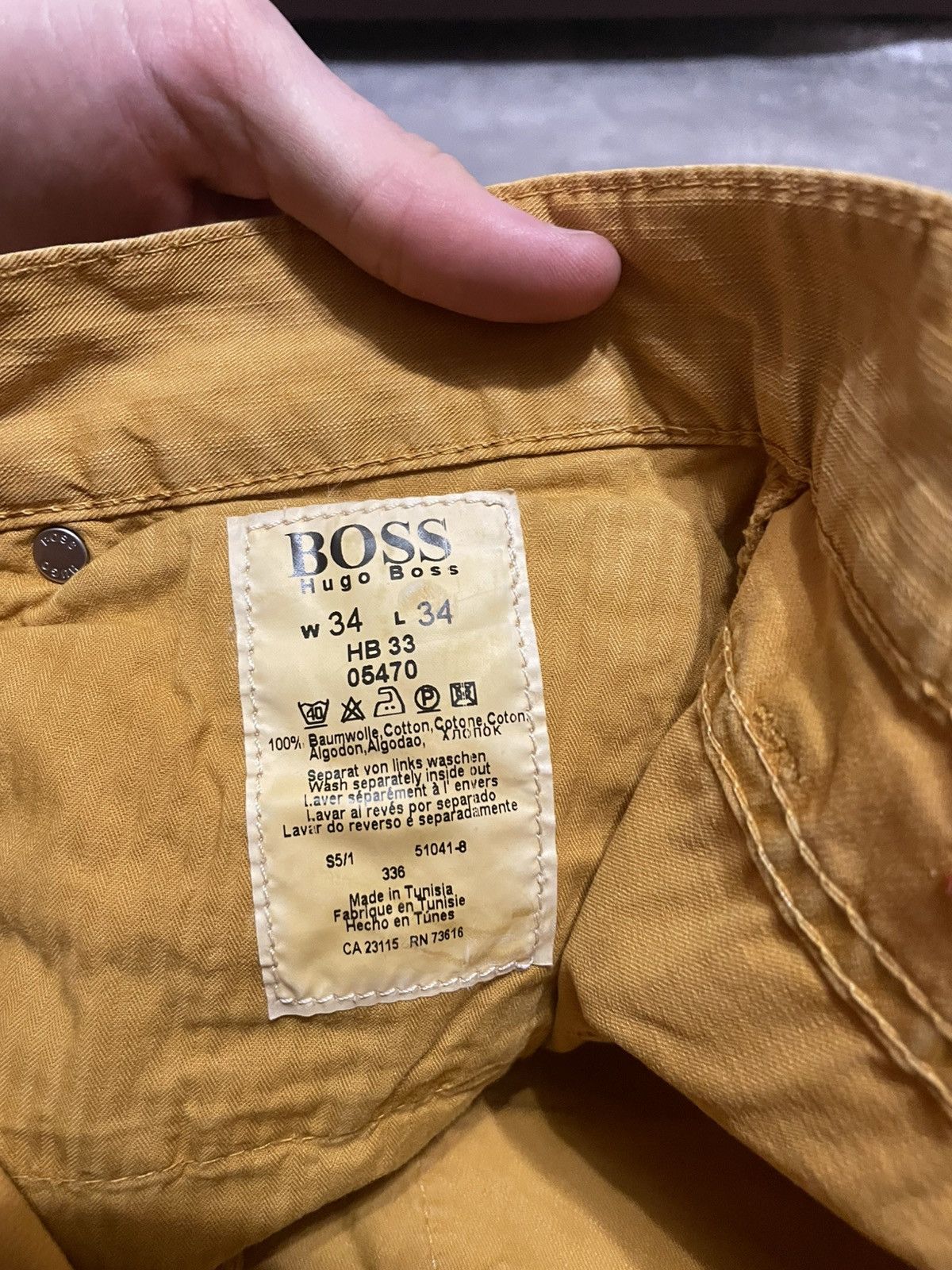 Hugo Boss Vintage Hugo Boss Yellow Pants Y2K Size 34/34 Size US 34 / EU 50 - 14 Thumbnail