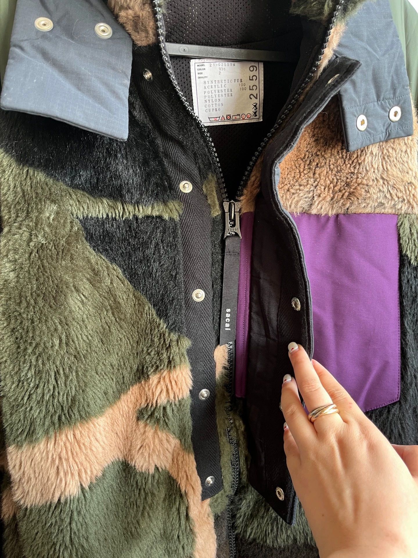 Sacai sacai techwear teddy fur thick parka US 2 95new Size US M / EU 48-50 / 2 - 5 Thumbnail