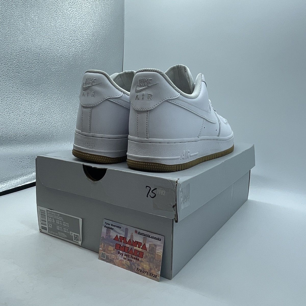 Nike Air Force 1 07 white gum light brown Size US 10.5 / EU 43-44 - 5 Thumbnail
