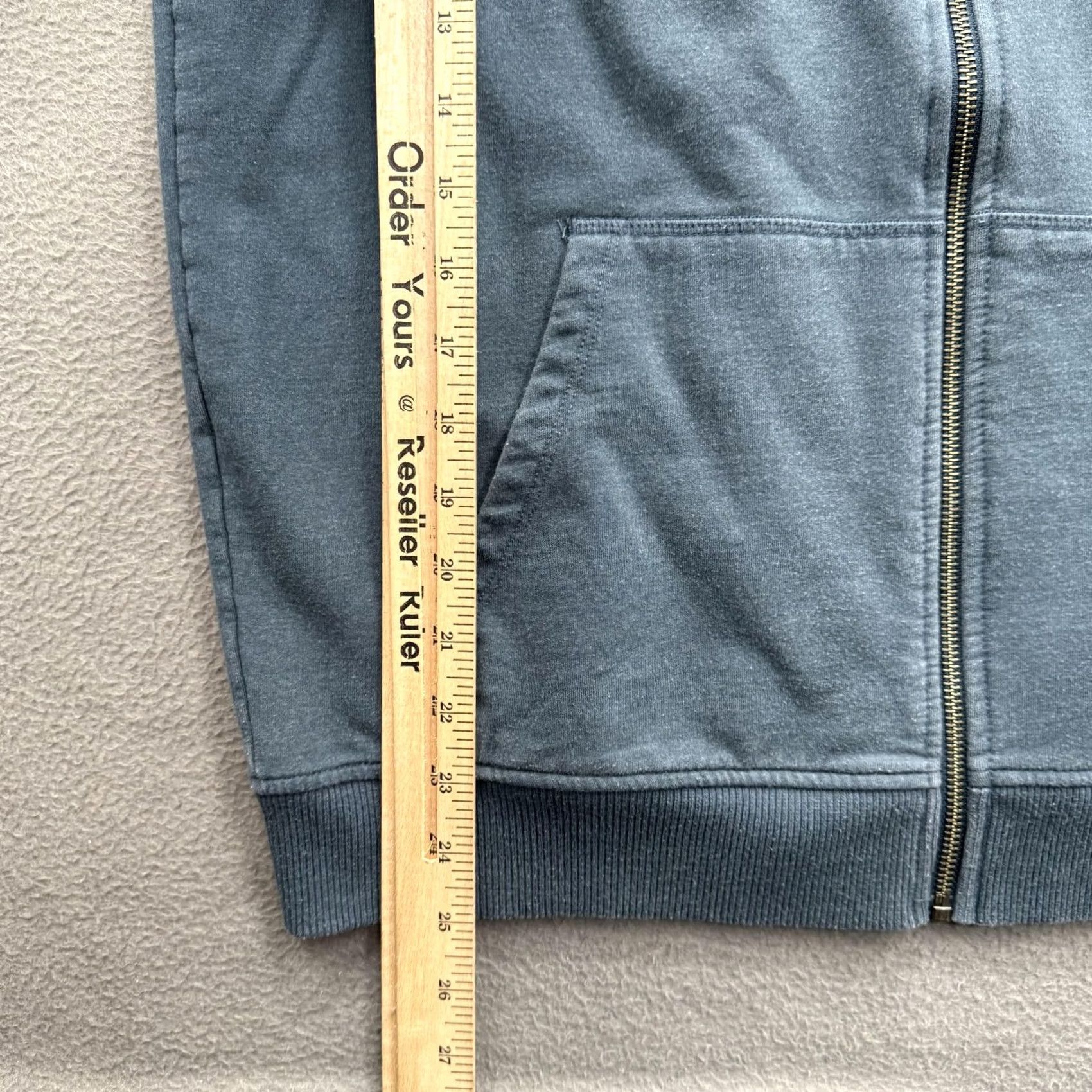 Vintage Howler Bros Hoodie Mens Medium Blue Full Zip Fleece Sweatshirt Aztec Hood Size US M / EU 48-50 / 2 - 5 Thumbnail