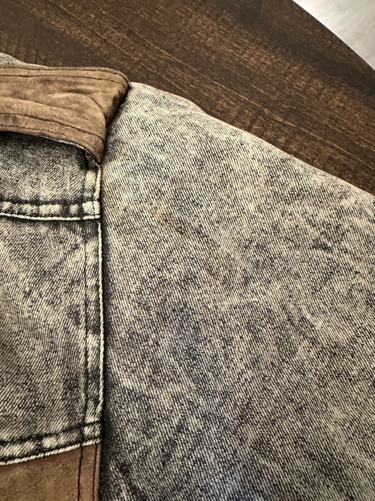 Other VTG Cotler Blue Alley Denim & Leather Patchwork Jacket-Spots Size US L / EU 52-54 / 3 - 8 Thumbnail