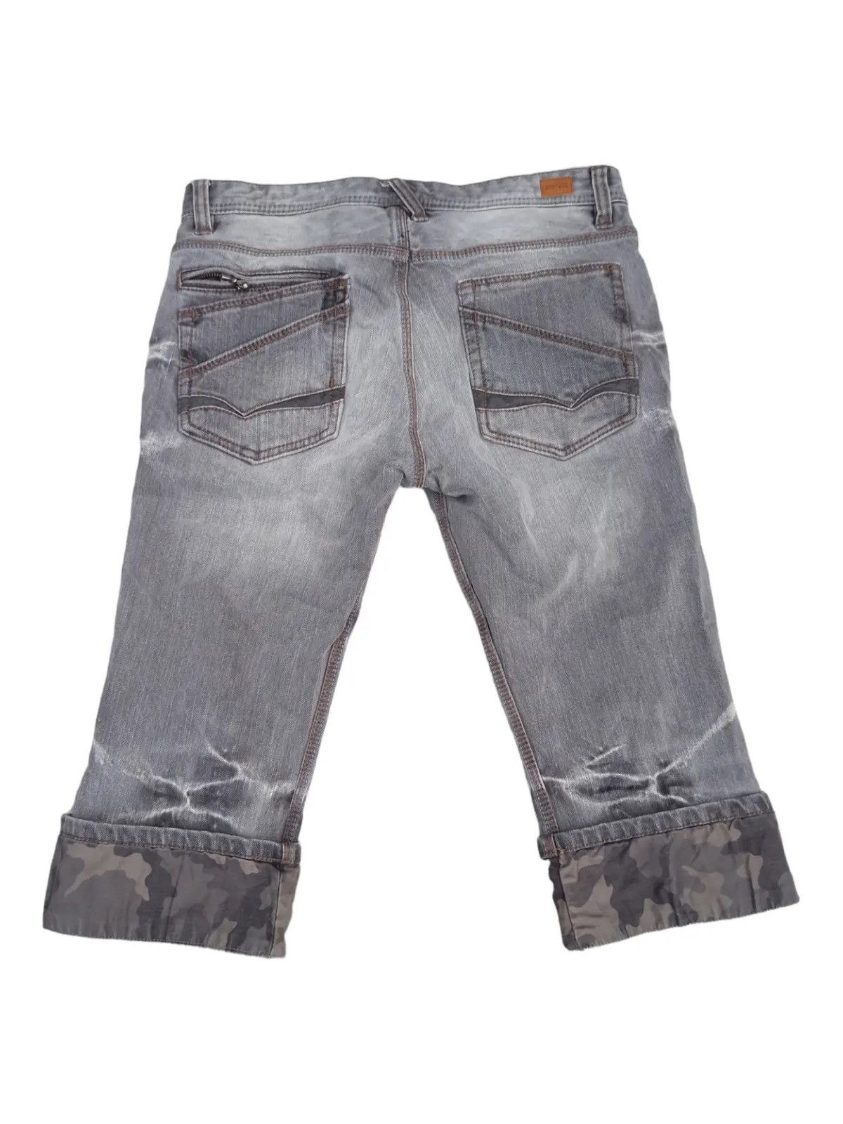 Nicole Club Nicole Club For Men Camo Cuff Zip Pocket Denim Shorts Size US 32 / EU 48 - 4 Thumbnail