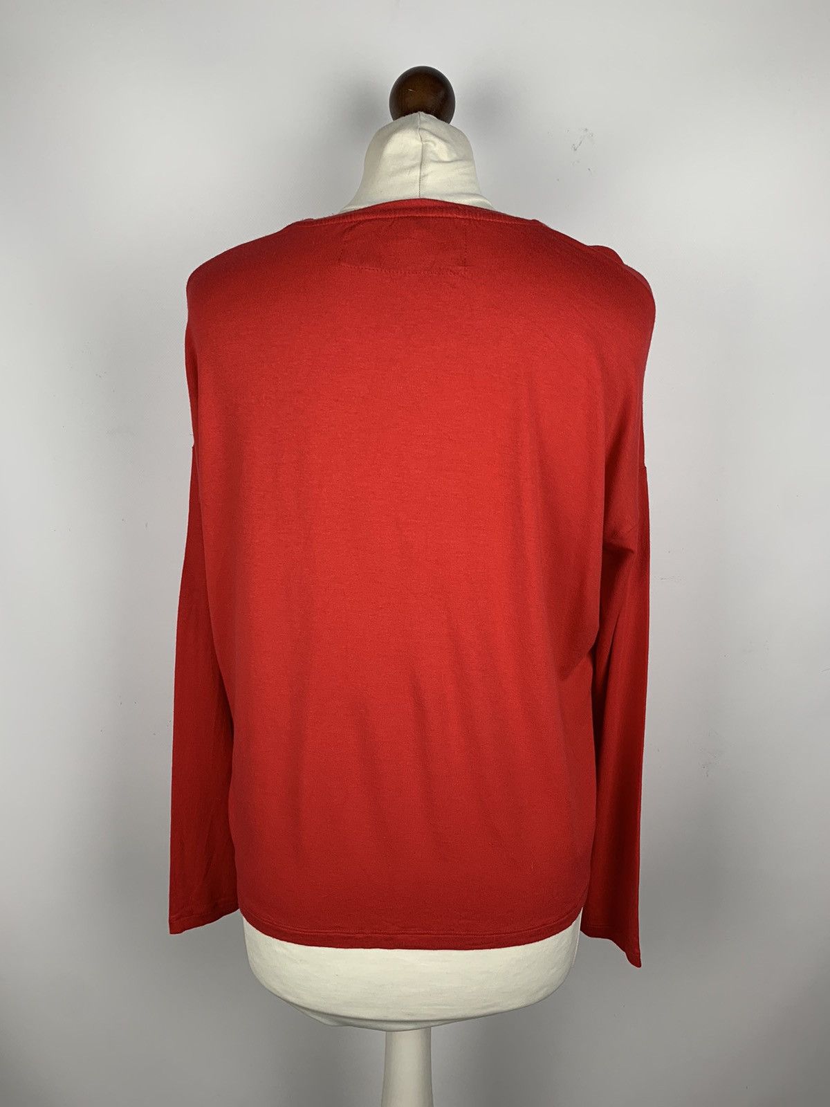 Other Ivko Woman V-Neck Long Sleeve T-Shirt Red Size 36 Luxury Size XS / US 0-2 / IT 36-38 - 4 Thumbnail