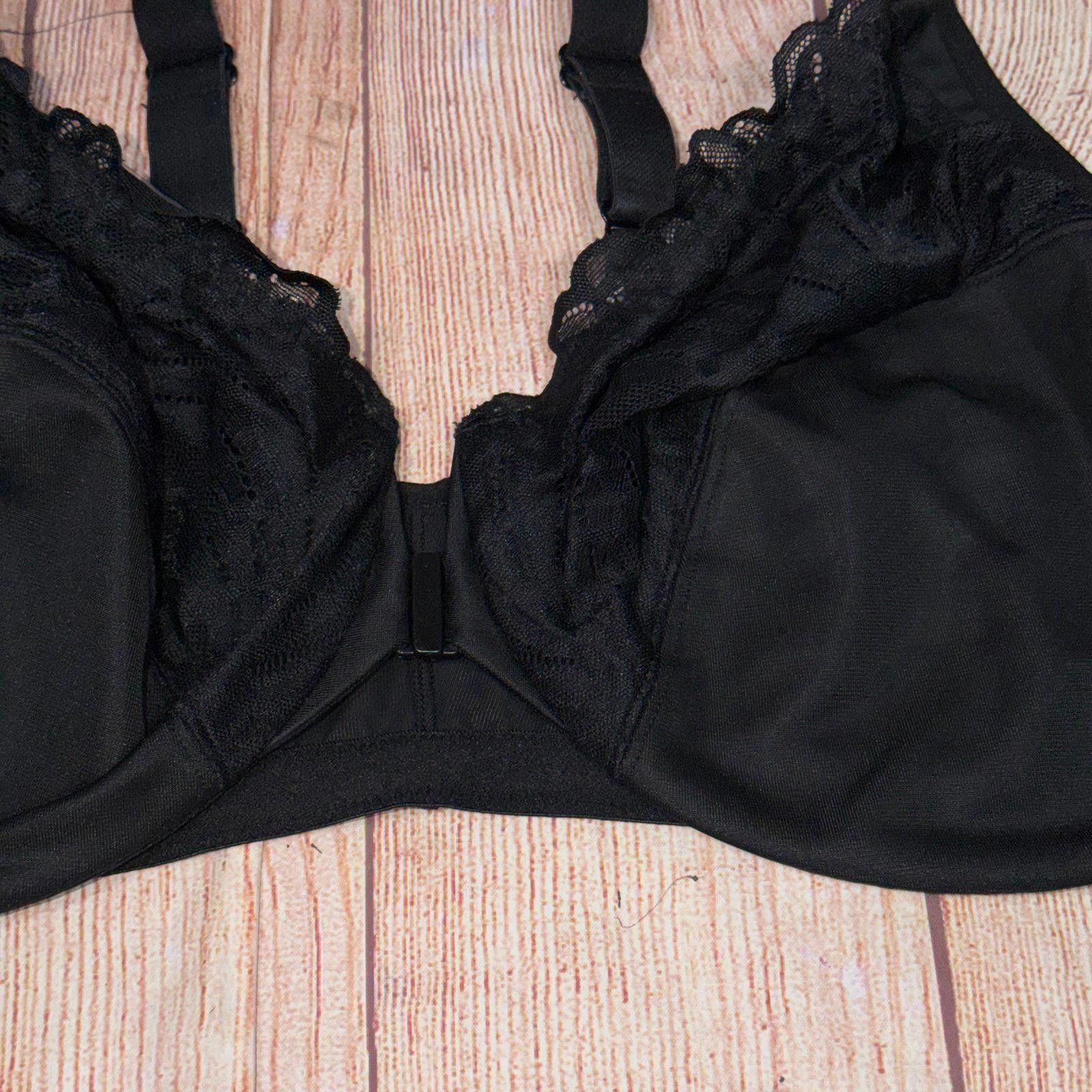 Other Black Lace Trim 48C Bra with Adjustable Straps Size ONE SIZE - 3 Thumbnail