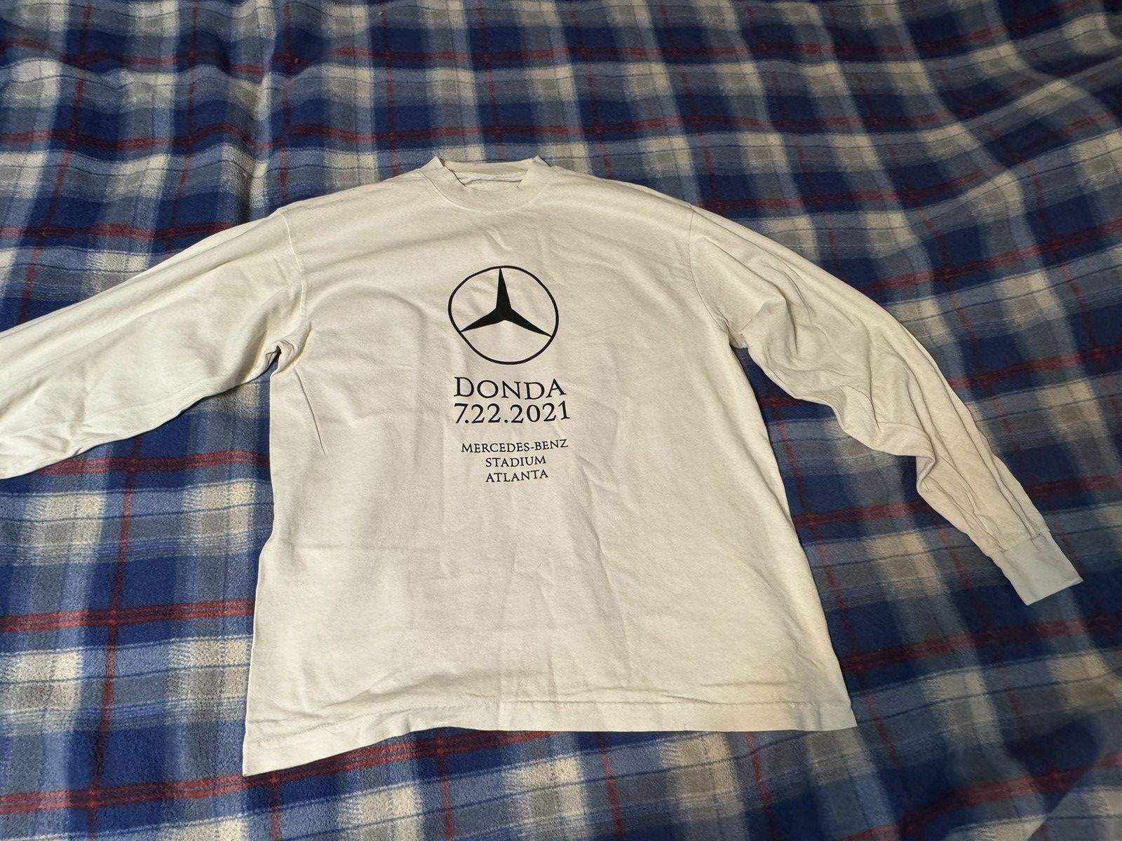 Kanye West × Yeezy DONDA ATLANTA LISTENING PARTY TEE SIZE M WHITE/CREAM Size US M / EU 48-50 / 2 - 3 Thumbnail
