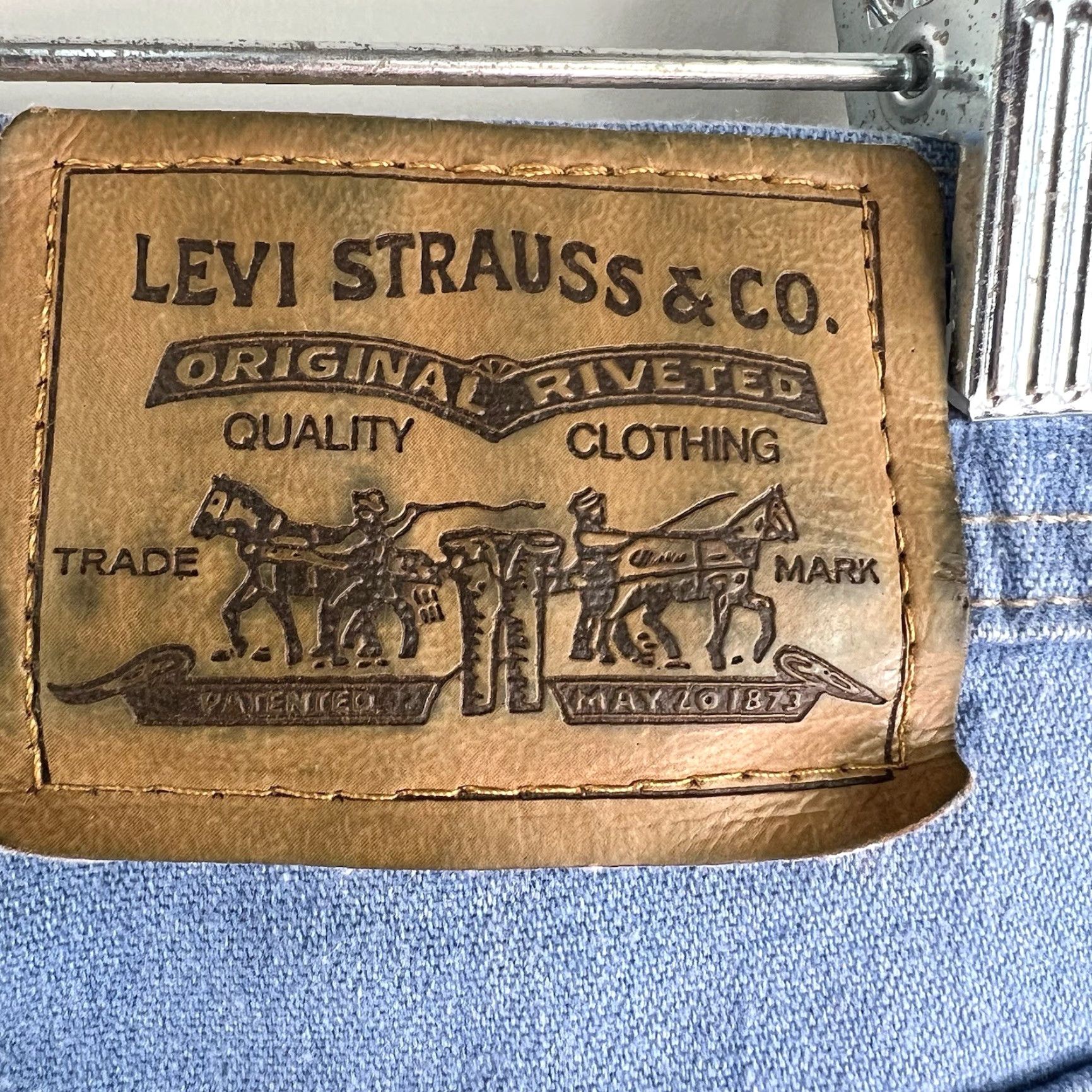 Levi's VINTAGE Levi's Orange Tab Action Denim Jeans 42x32 Blue Mid Rise Stretch 80s 90s Mens Size US 42 / EU 58 - 6 Thumbnail