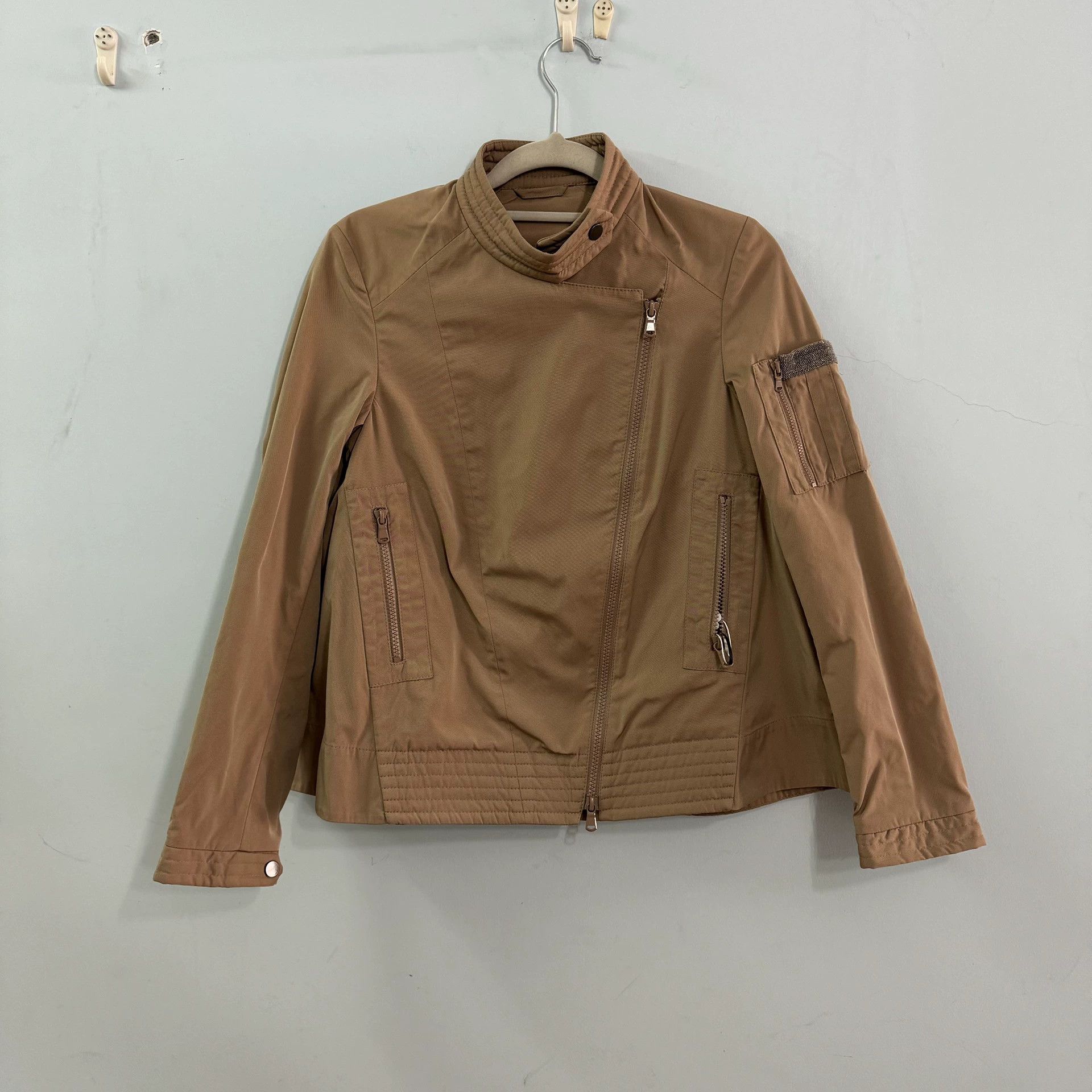 Brunello Cucinelli Brunello Cucinelli Beige Short Jacket - dmc Size US XS / EU 42 / 0 - 1 Thumbnail