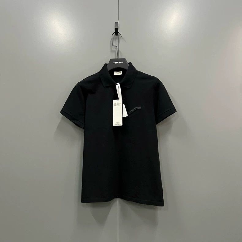 Saint Laurent ParisBlack lapel polo shirt 2504-Nextarrow