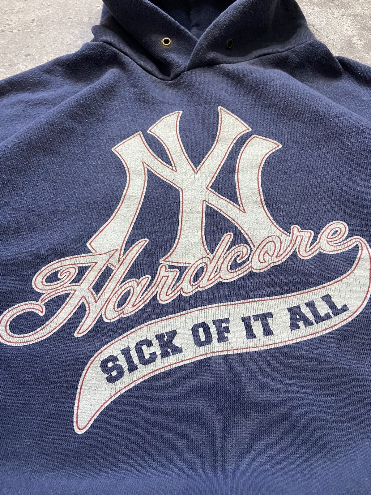 Band Tees RARE Vintage Sick of it all hoodie distressed 86 Size US XL / EU 56 / 4 - 3 Thumbnail
