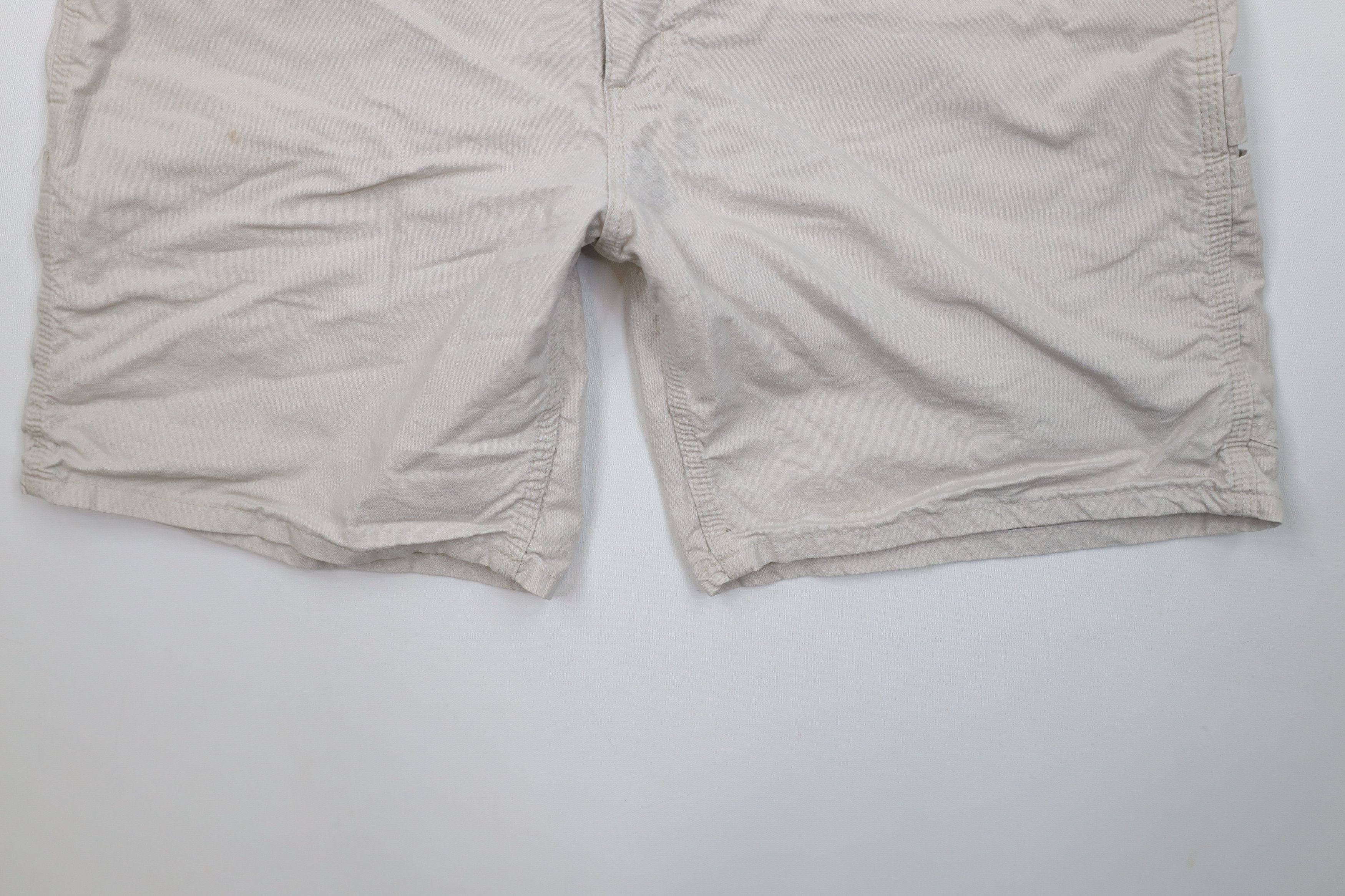 Carhartt Vintage Y2K 2002 Carhartt Relaxed Dungaree Shorts Beige Size US 36 / EU 52 - 4 Thumbnail
