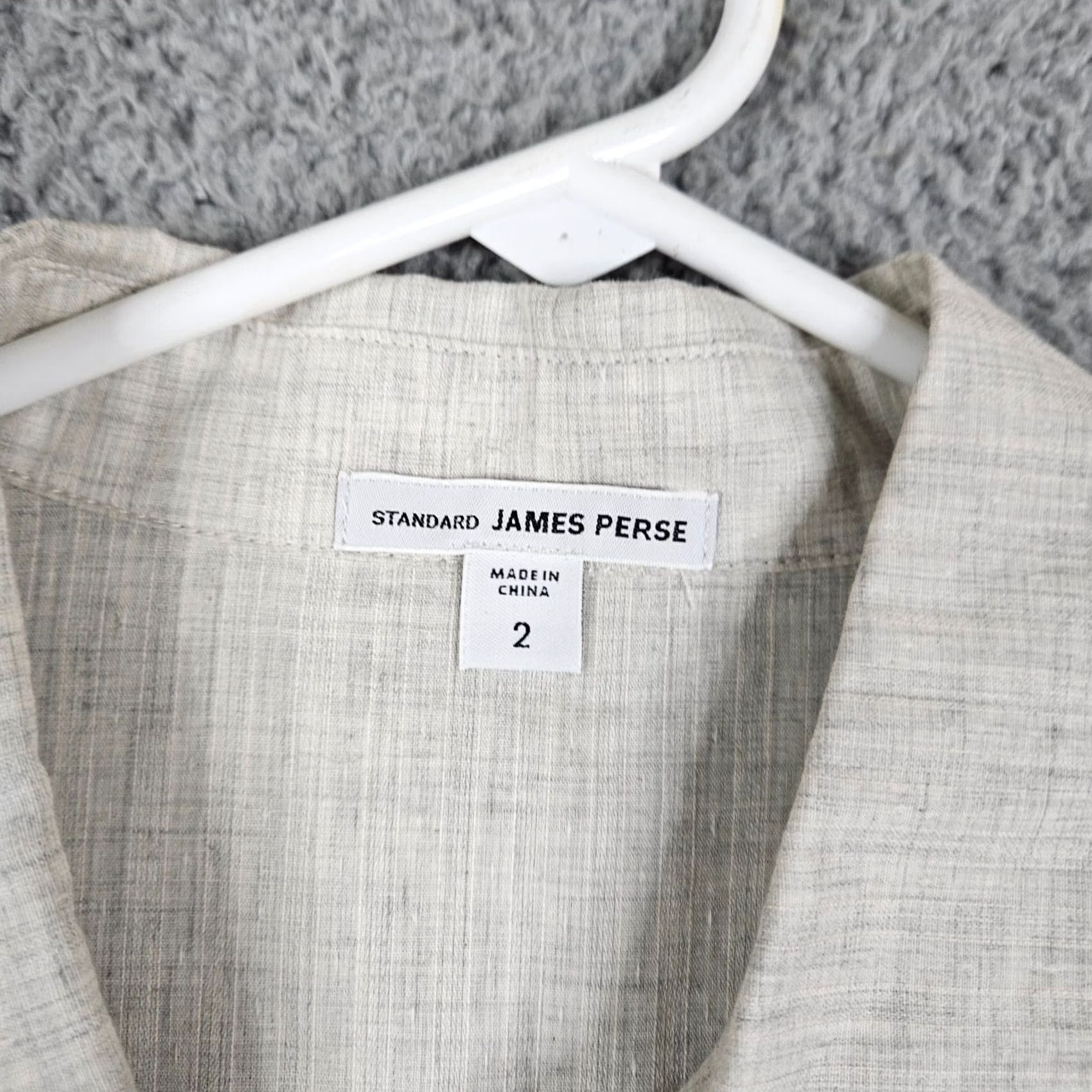 James Perse James Perse Women's Button-Up Shirt Long Sleeve Beige Size 2 Cotton Blend Top Slim Regular Modern Classic Size XS / US 0-2 / IT 36-38 - 3 Thumbnail