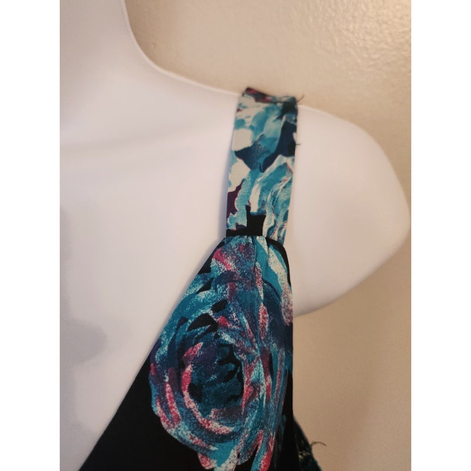 Vintage Metaphor Floral Black Empire Waist Sleeveless Maxi Dress M Petite Womens Maxi Dress Size M / US 6-8 / IT 42-44 - 3 Thumbnail