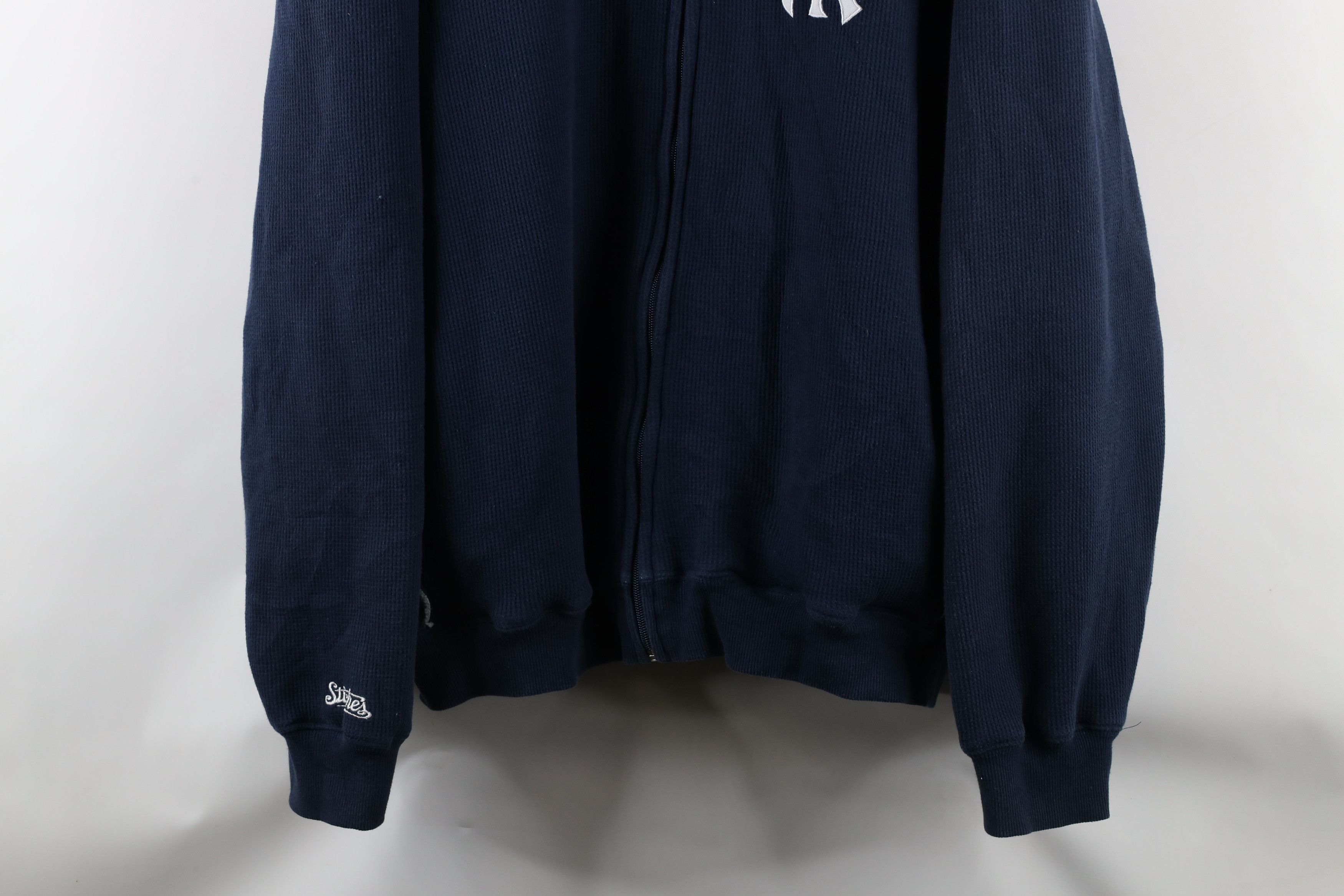 Vintage Vintage Knit Fleece Lined New York Yankees Full Zip Hoodie Size US XXL / EU 58 / 5 - 3 Thumbnail