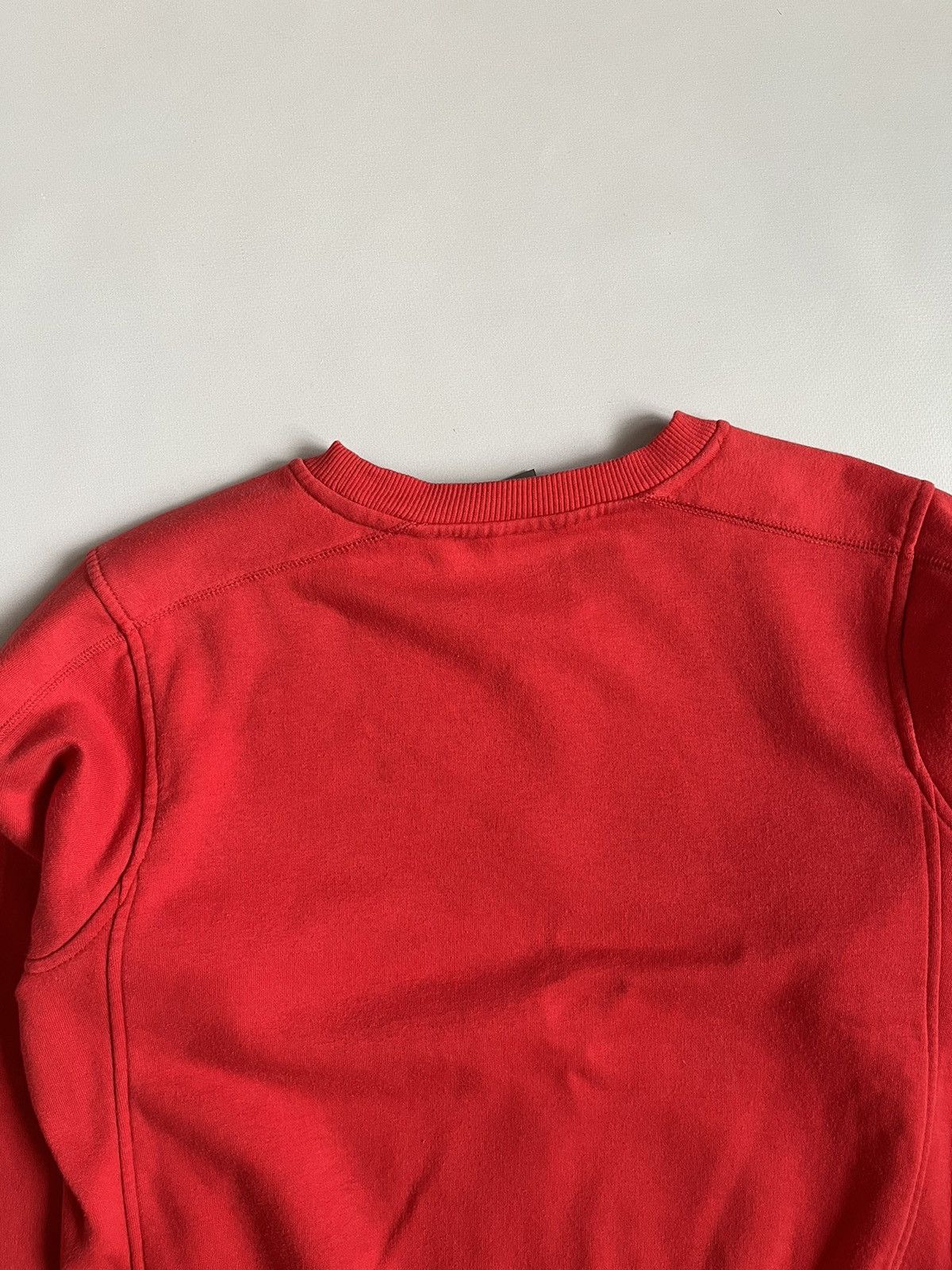 Nike × Vintage Vintage Y2K Unisex Nike Big Swoosh Red Sweatshirt Size US M / EU 48-50 / 2 - 13 Thumbnail