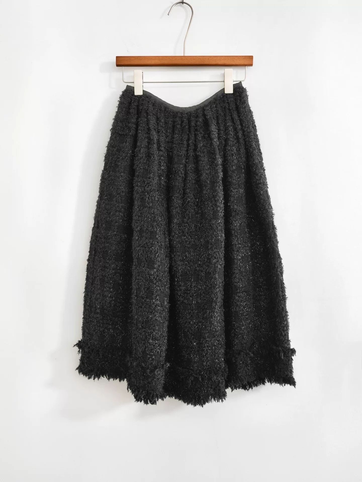 Junya Watanabe shiny fringed tweed half skirt Size 28" / US 6 / IT 42 - 1 Thumbnail