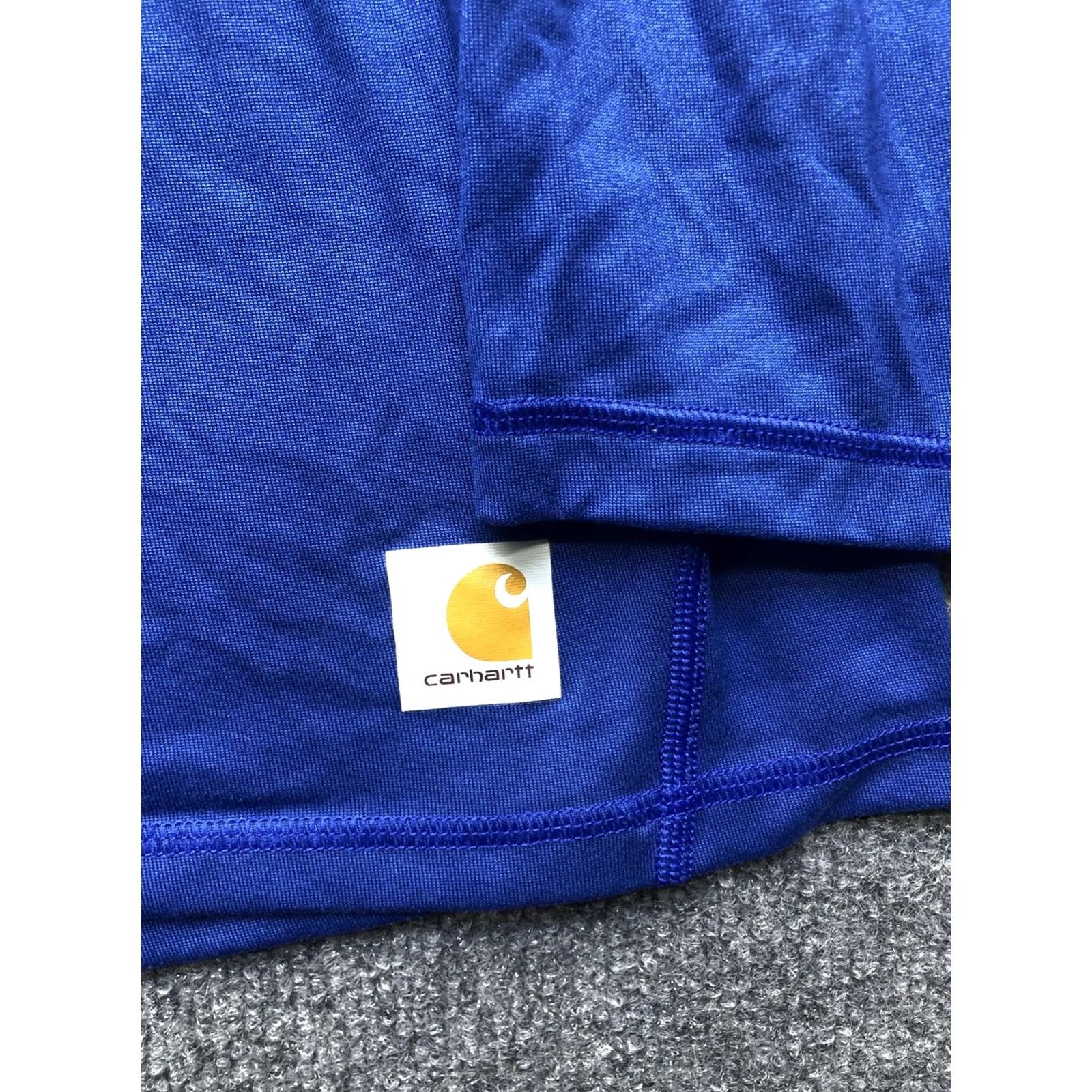 Carhartt Carhartt Force Shirt Mens 2XL Blue Long Sleeve Quarter Zip Mock Neck Pullover Size US XXL / EU 58 / 5 - 4 Thumbnail