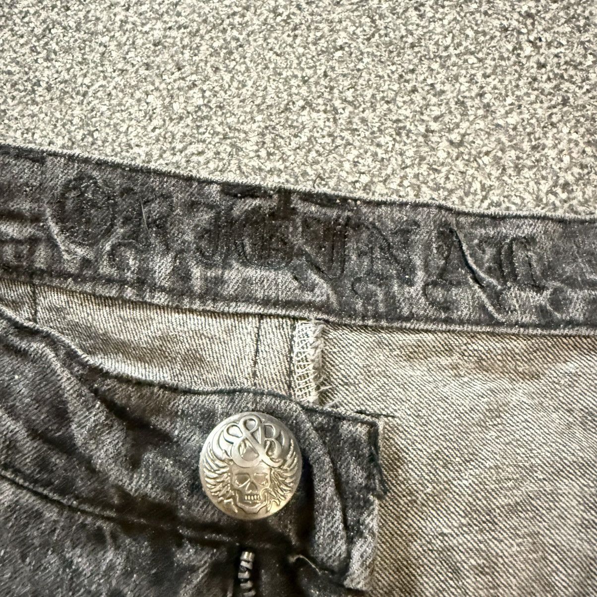 Le Grande Bleu (L.G.B.) Japanese y2k Double Waist Black Opium Distressed Denim Size US 32 / EU 48 - 14 Thumbnail