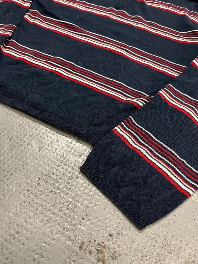Prada 2000s Prada Navy Red & White Striped Polo Size US M / EU 48-50 / 2 - 6 Thumbnail