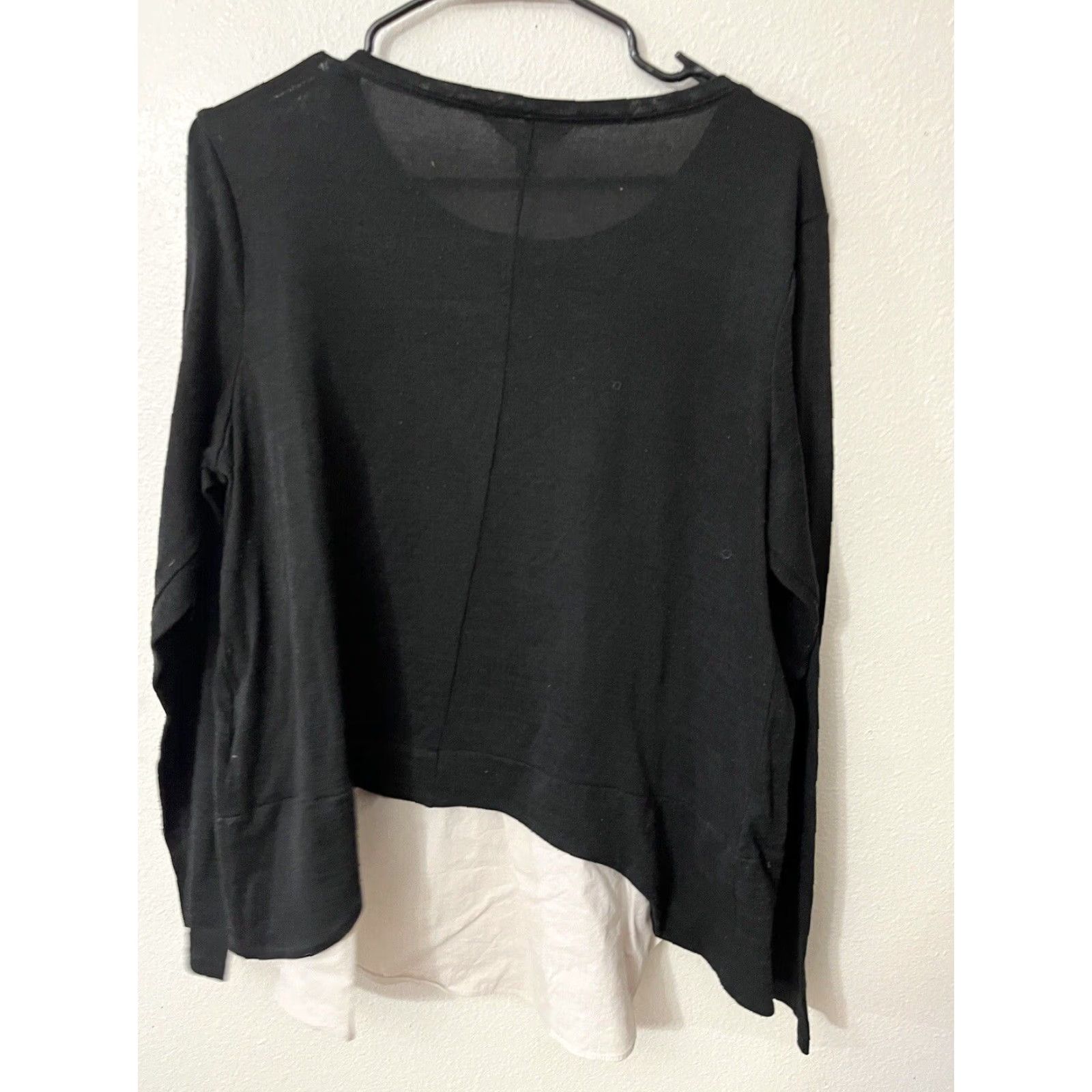 Vintage Simply Vera Wang Top Women XL Black Long Sleeve Lightweight Size XL / US 12-14 / IT 48-50 - 2 Thumbnail