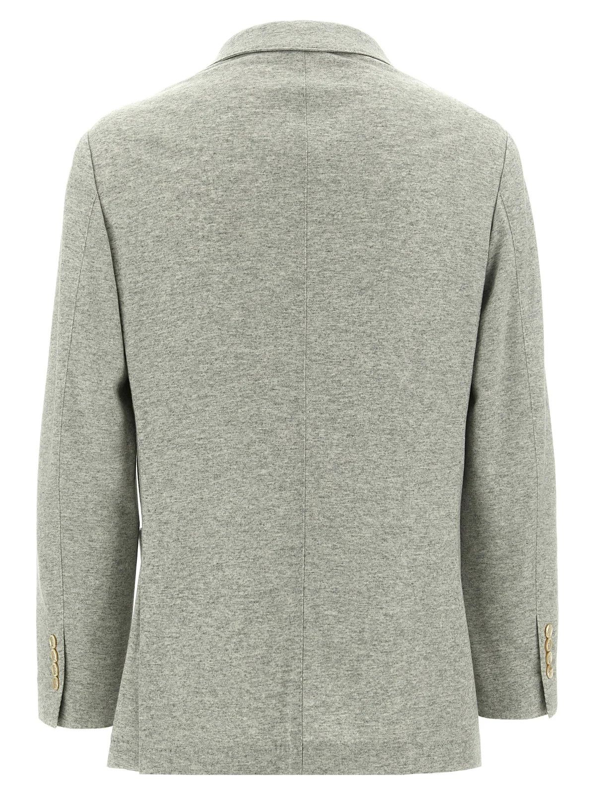 Brunello Cucinelli o1w1db10126 Single Breasted Jersey Blazer in Light Grey Size US S / EU 44-46 / 1 - 2 Thumbnail