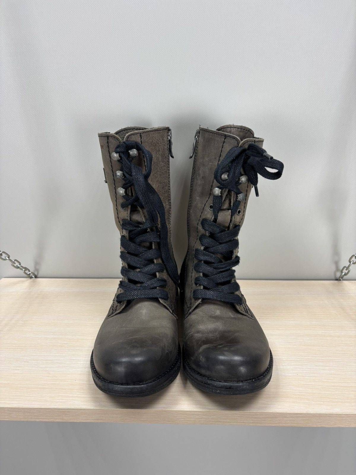 Replay Womens boots Replay Size 39 Color Gray/Brown Size US 9 / IT 39 - 3 Thumbnail
