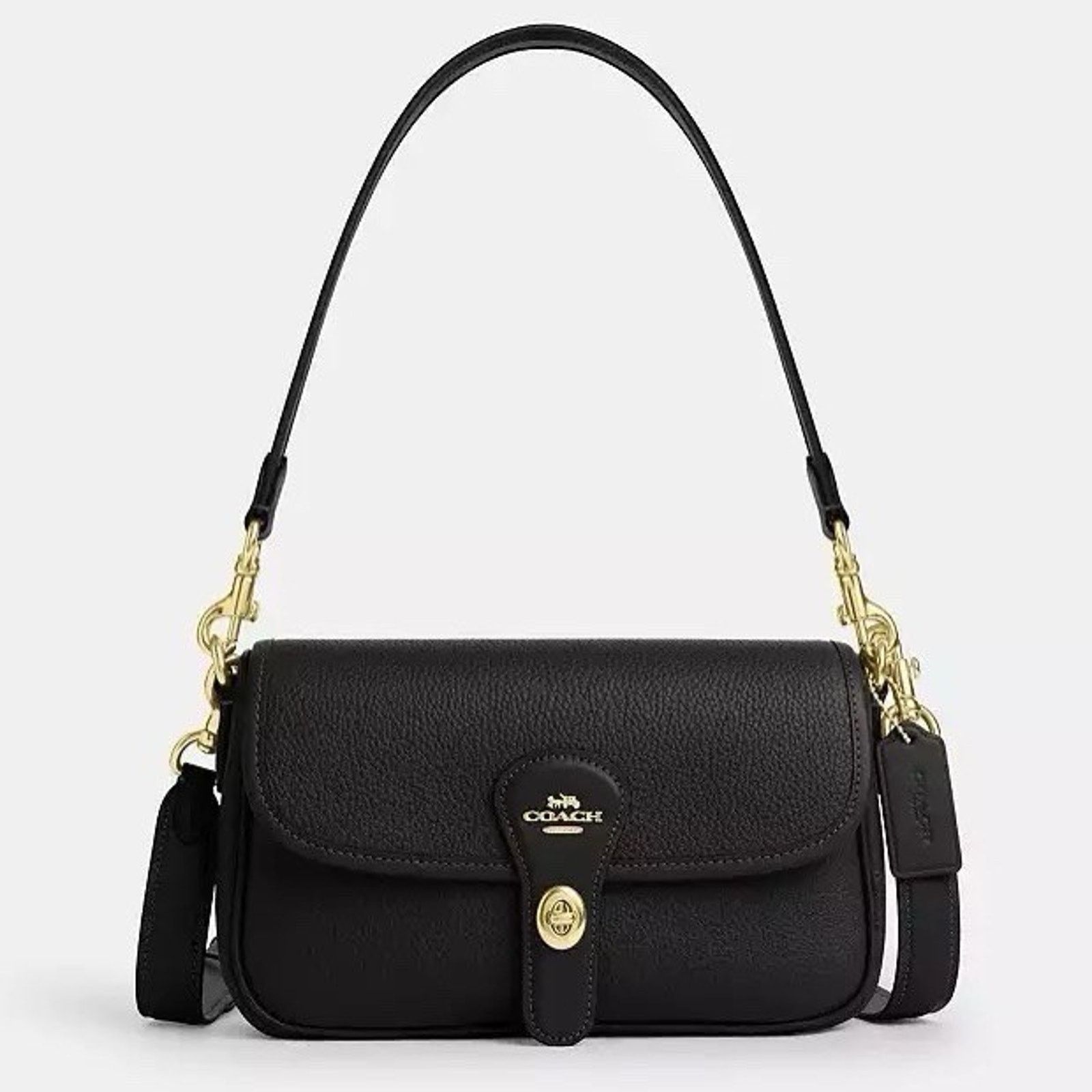Coach NWT COACH Hadley Shoulder Bag Handbag CY683 Gold/Black Size ONE SIZE - 8 Thumbnail