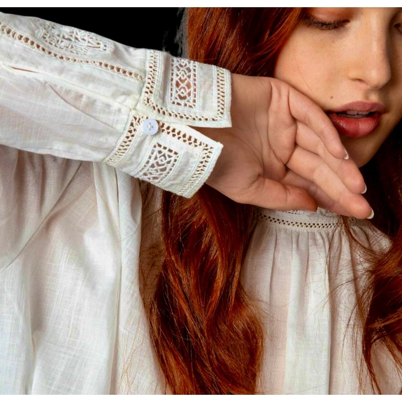 Zadig & Voltaire Zadig & Voltaire Teddy Eyelet Trim Blouse Judo M Size M / US 6-8 / IT 42-44 - 2 Thumbnail