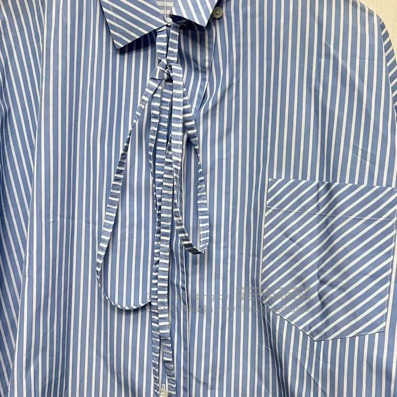 Loewe Loewe Blue Cotton Striped Women's Shirt . Size M / US 6-8 / IT 42-44 - 4 Thumbnail