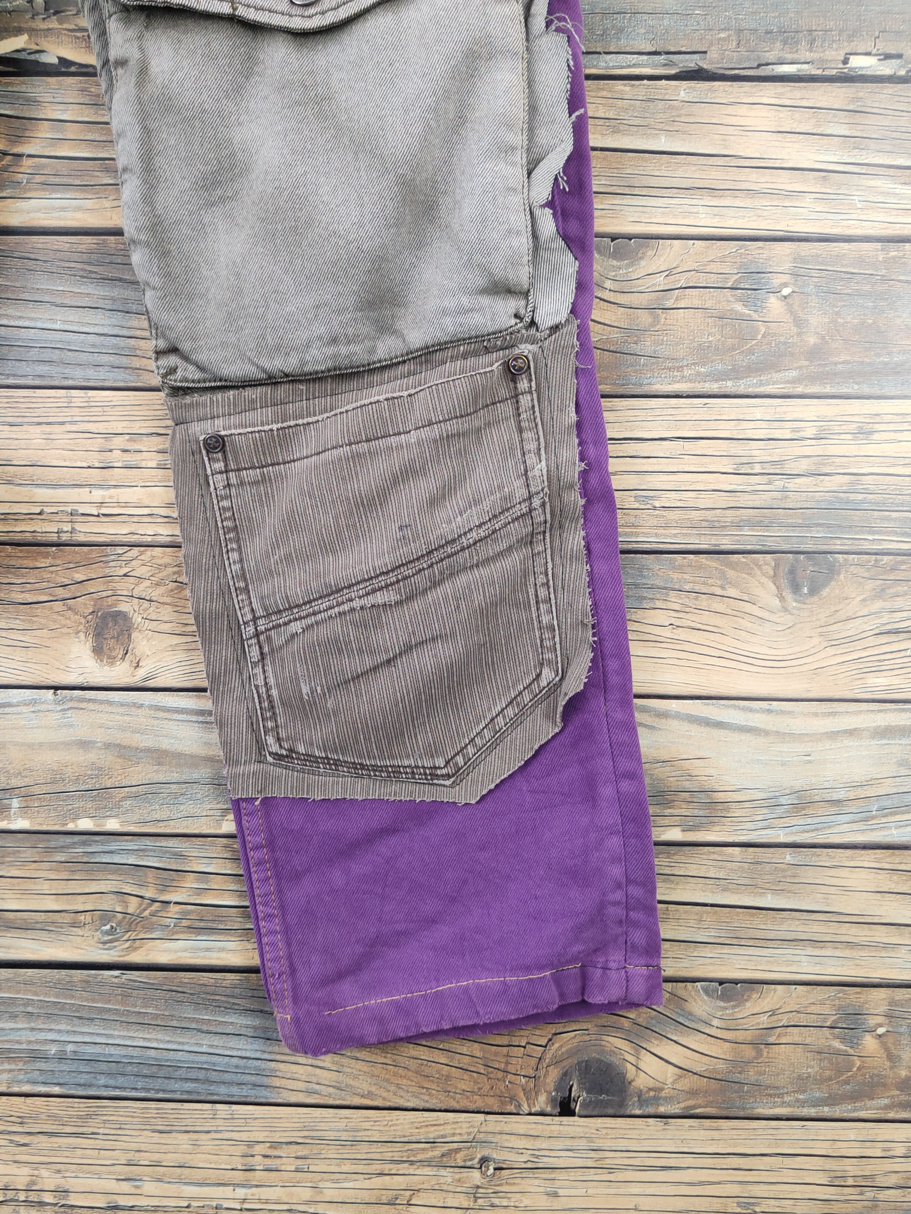 Levi's DL Levis multipocket reconstruct ripped Patched denim #W1870 Size US 32 / EU 48 - 6 Thumbnail