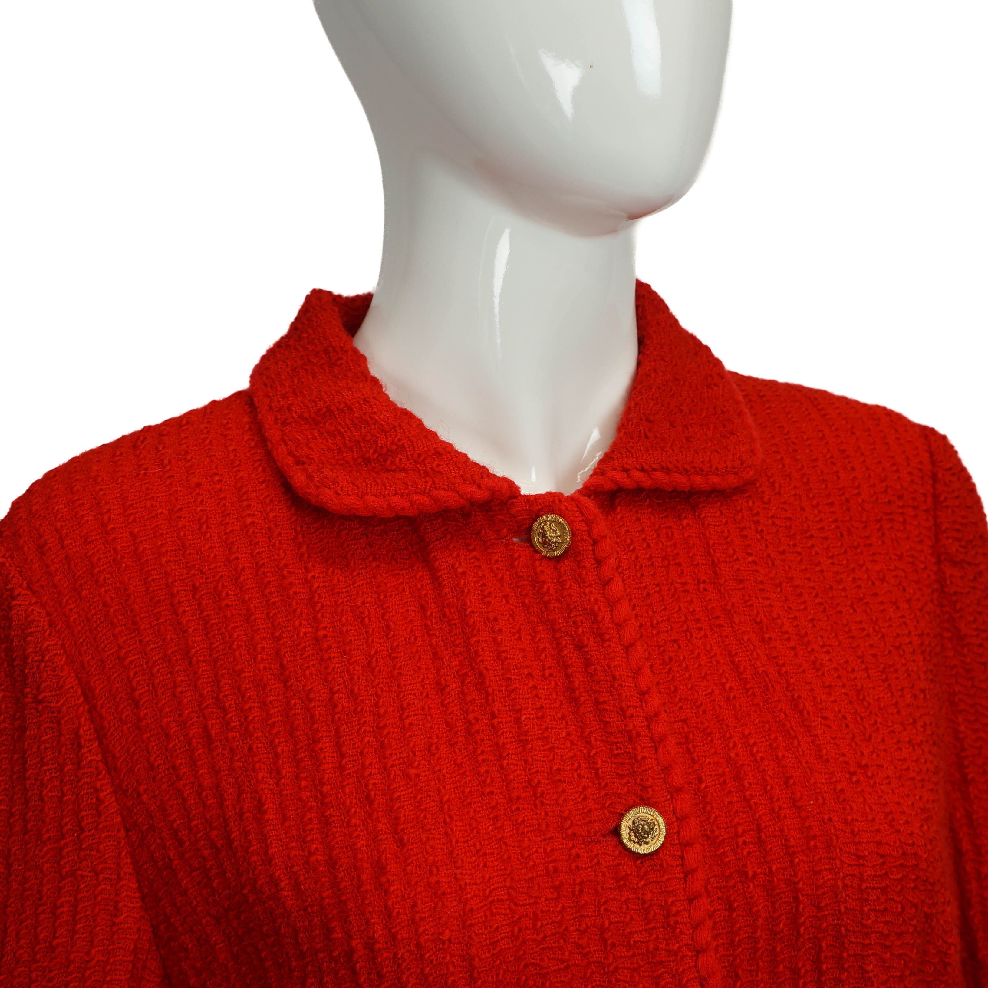Chanel CHANEL Boutique 1978-1985 Red Tweed Jacket Suit Vintage Size M / US 6-8 / IT 42-44 - 5 Thumbnail