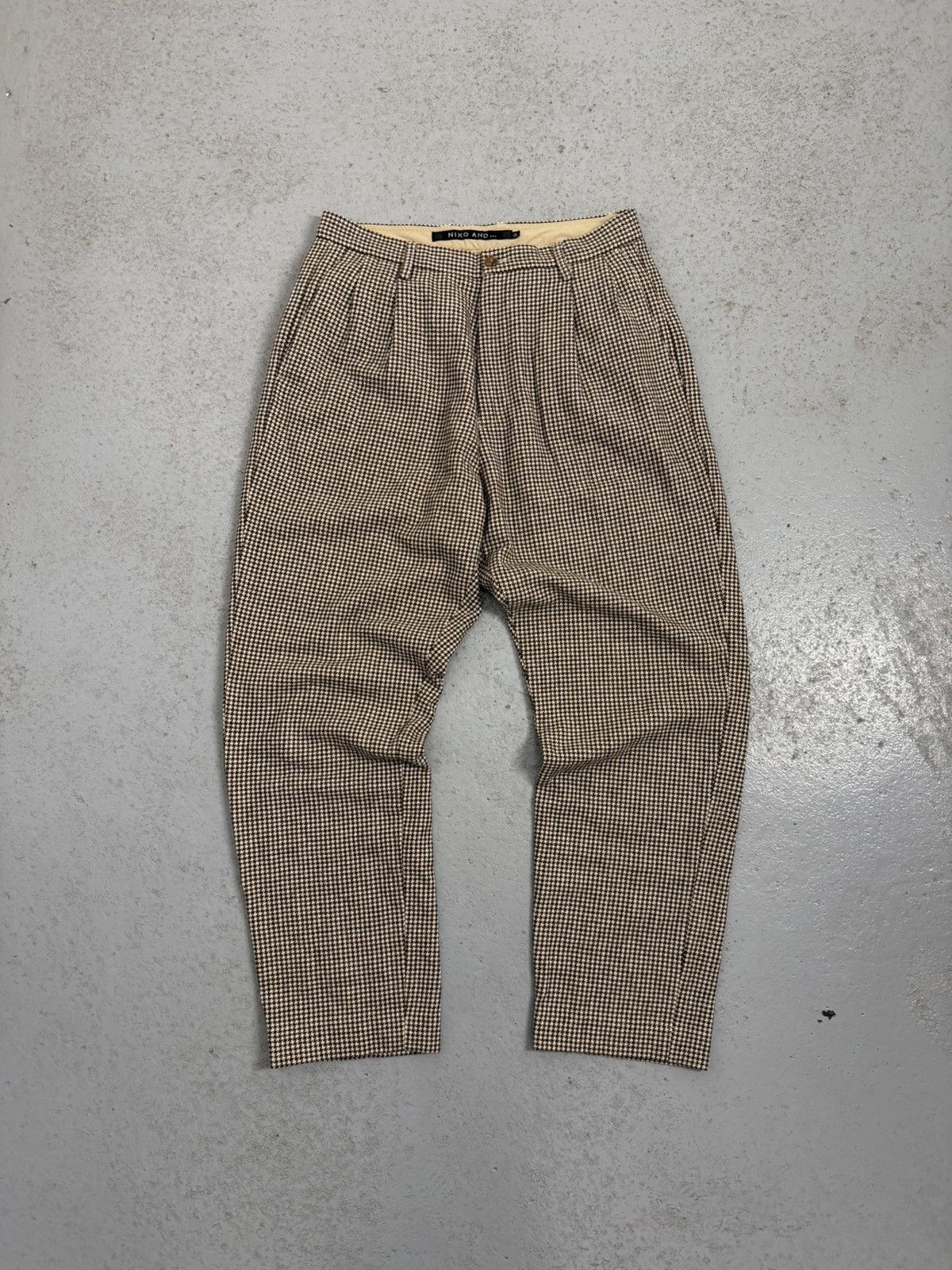 Japanese Brand Niko And Checkered Wool Pants Size US 32 / EU 48 - 1 Thumbnail