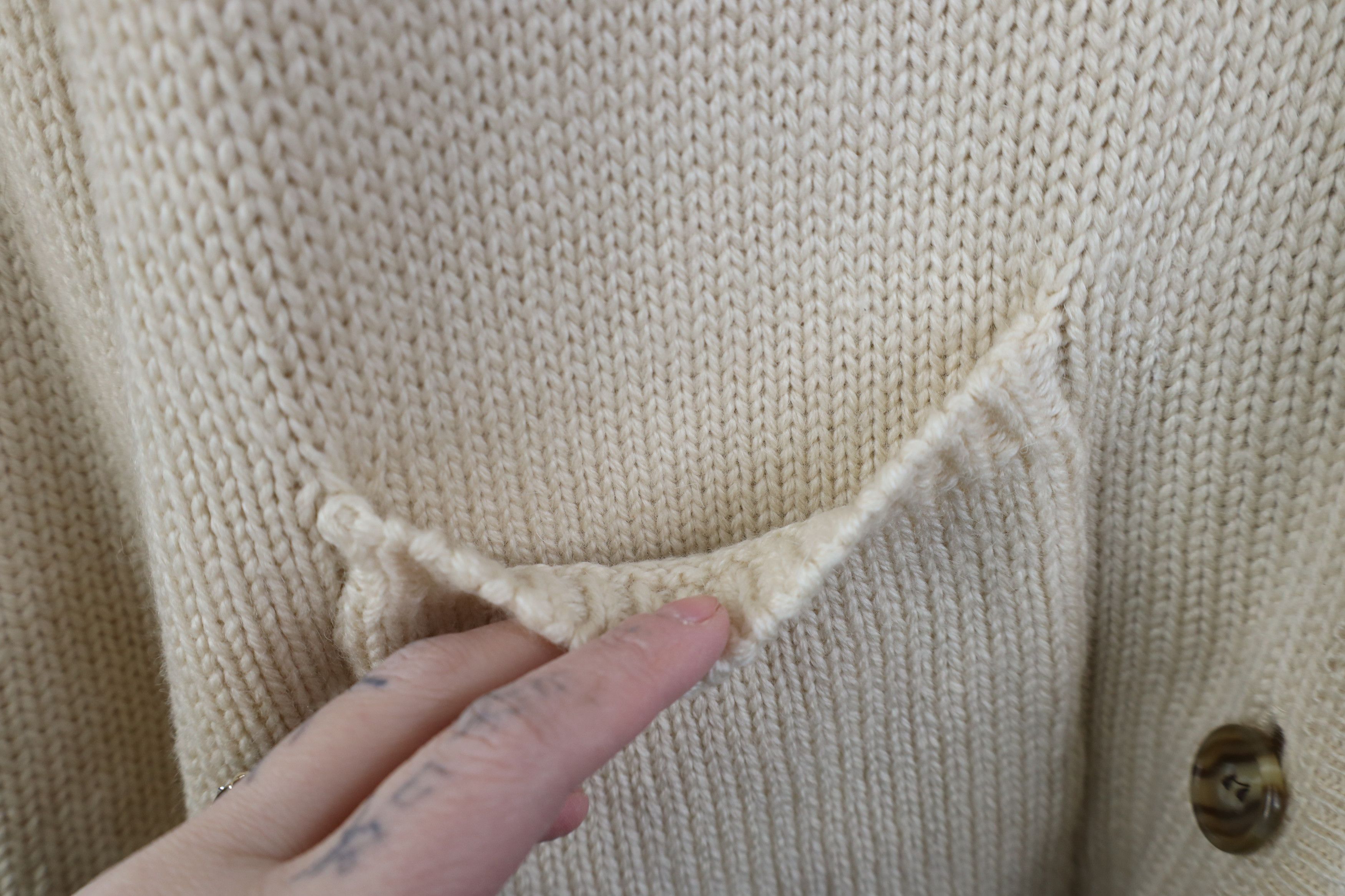 Vintage Vintage 90s Streetwear Blend Knit Shawl Cardigan Sweater Size L / US 10 / IT 46 - 6 Thumbnail