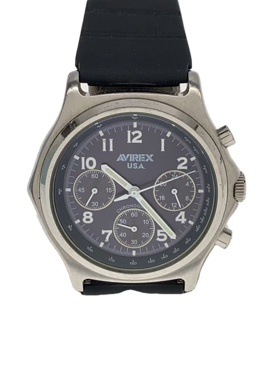 Avirex Quartz Analog Watch Black Navy, Men's