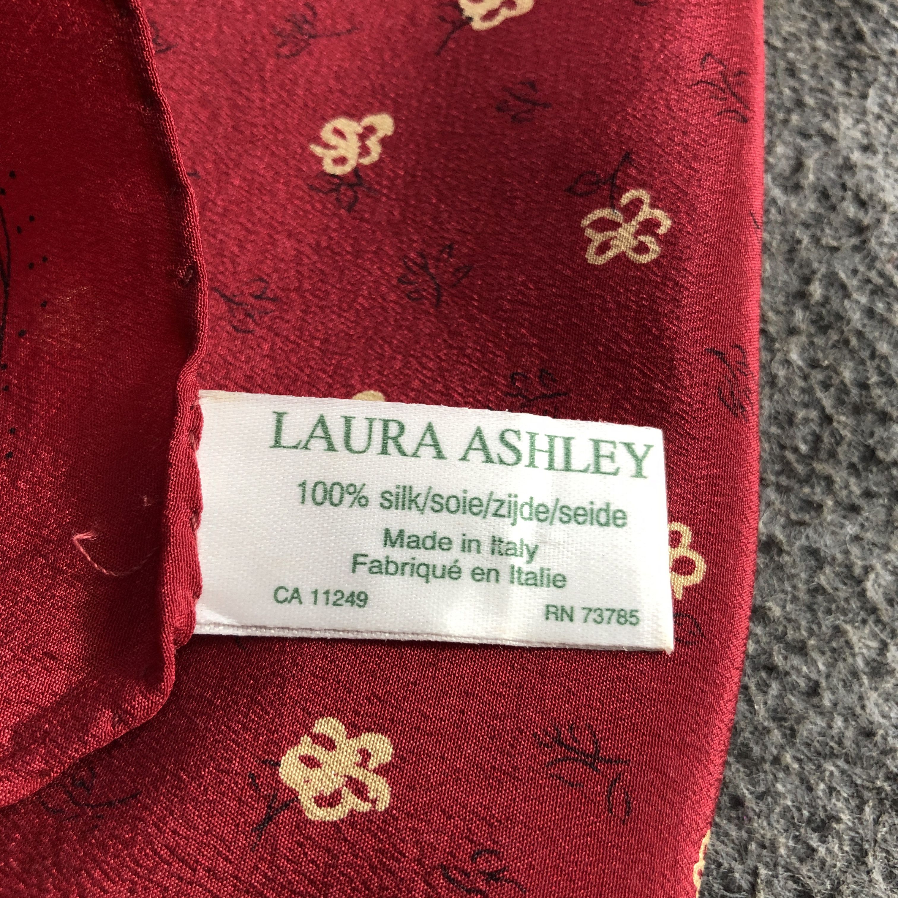 Japanese Brand Laura Ashley Silk Scarf M1065 Size ONE SIZE - 5 Thumbnail